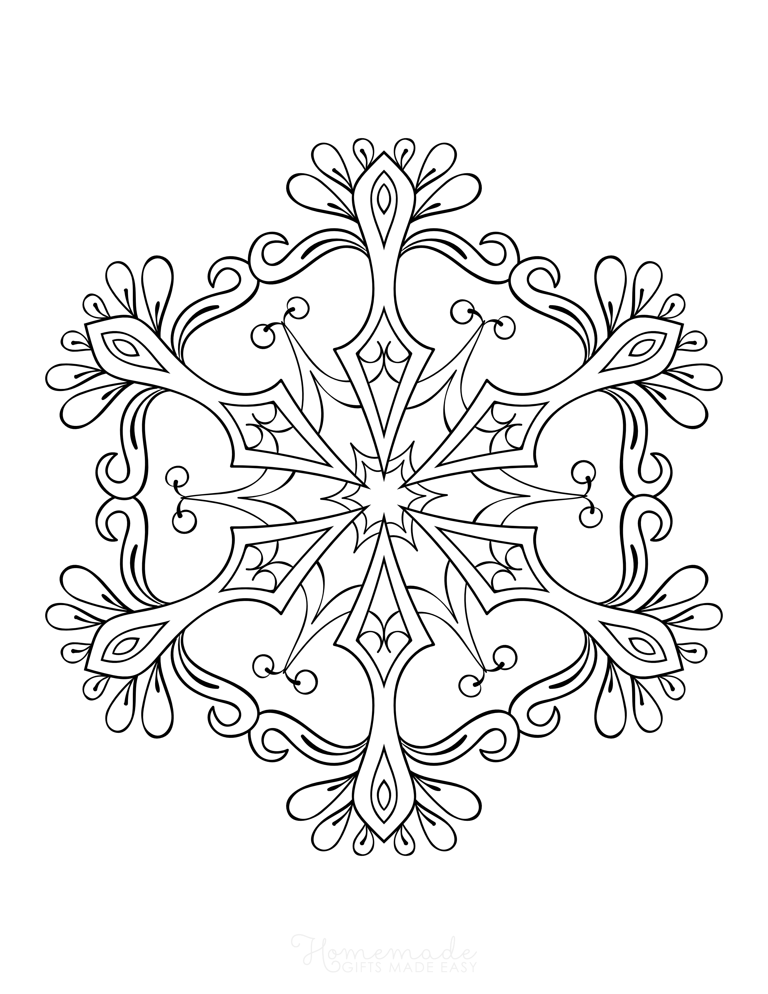 Pretty Snowflake Coloring Page