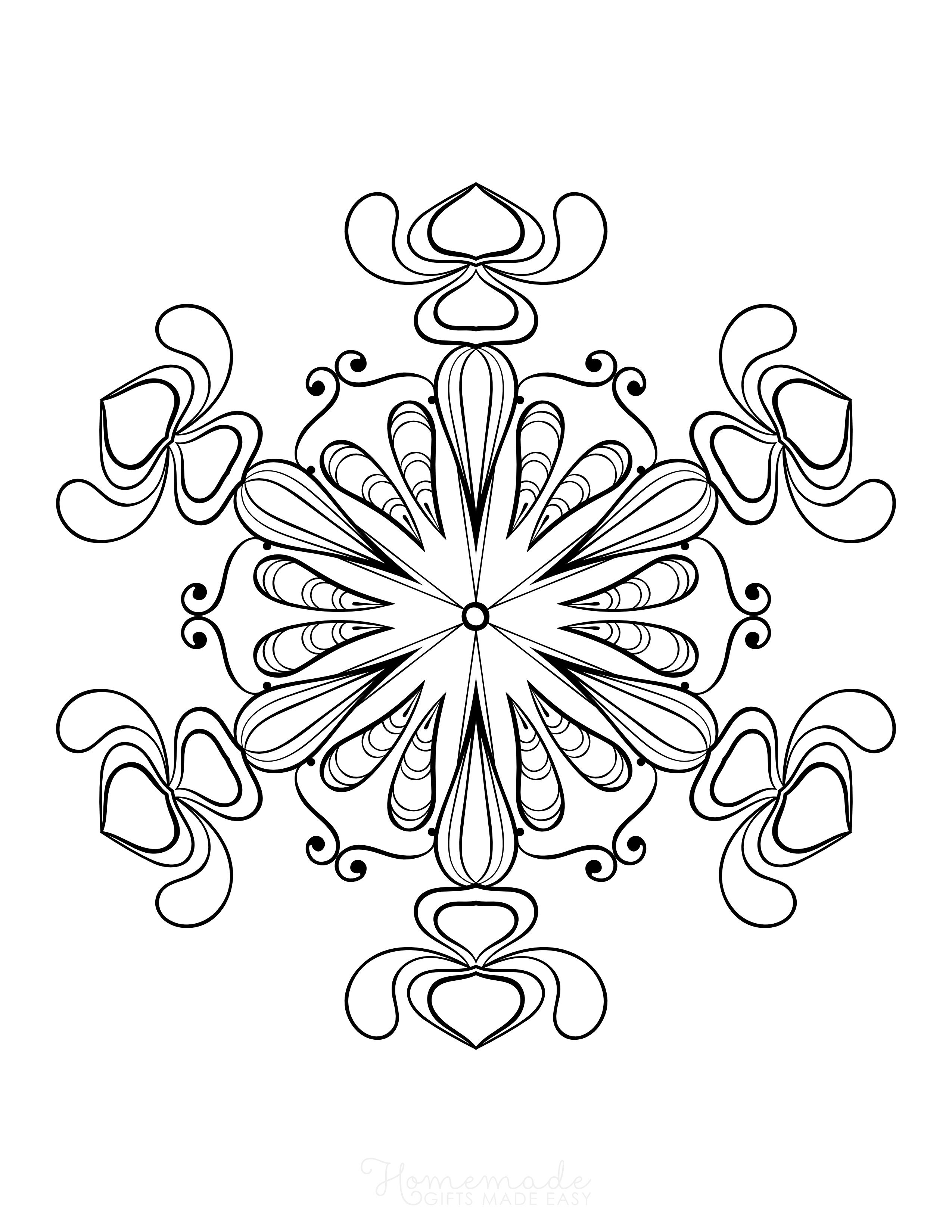 Intricate Snowflake Template