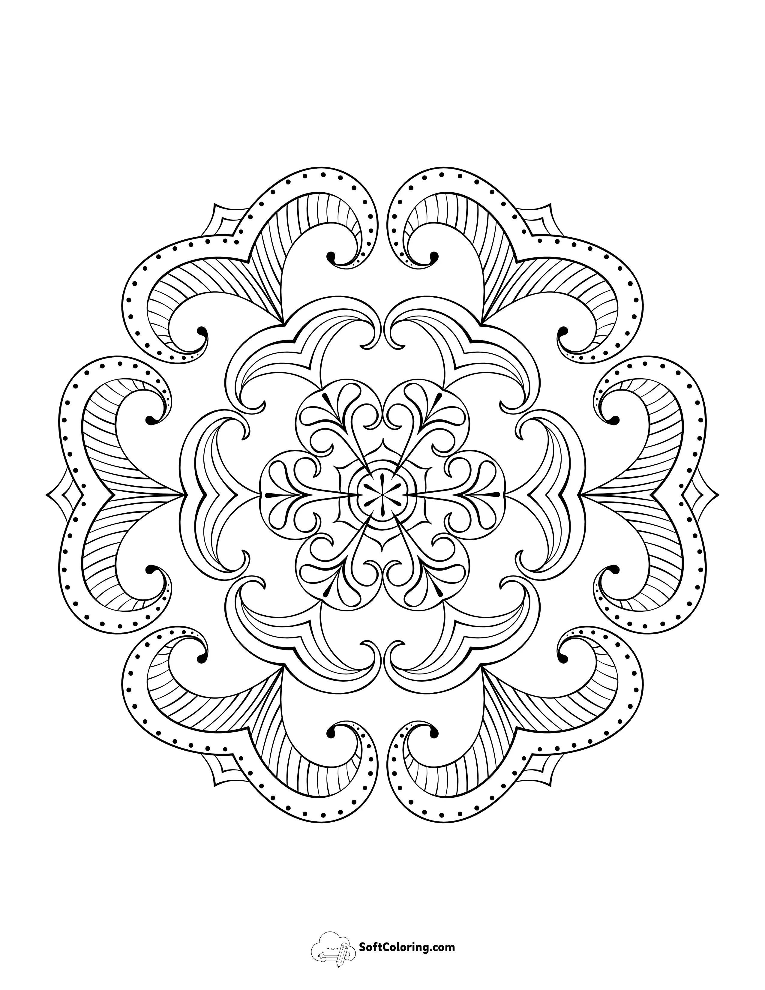 Detailed Snowflake Picture To Color