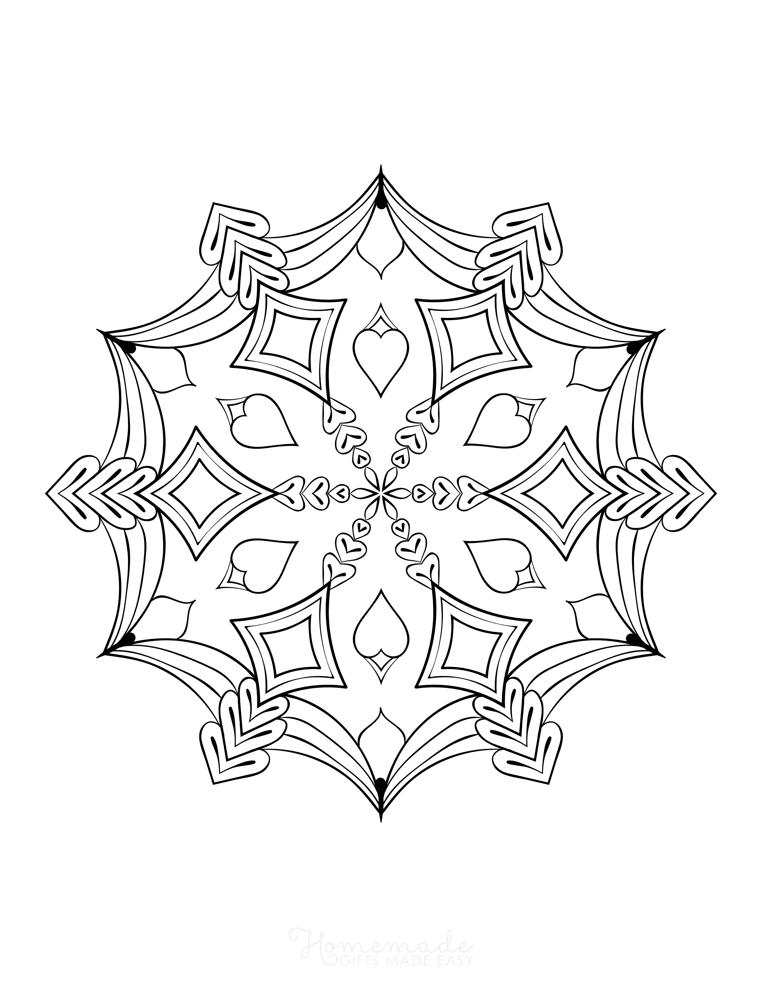 Intricate Snowflake Outline
