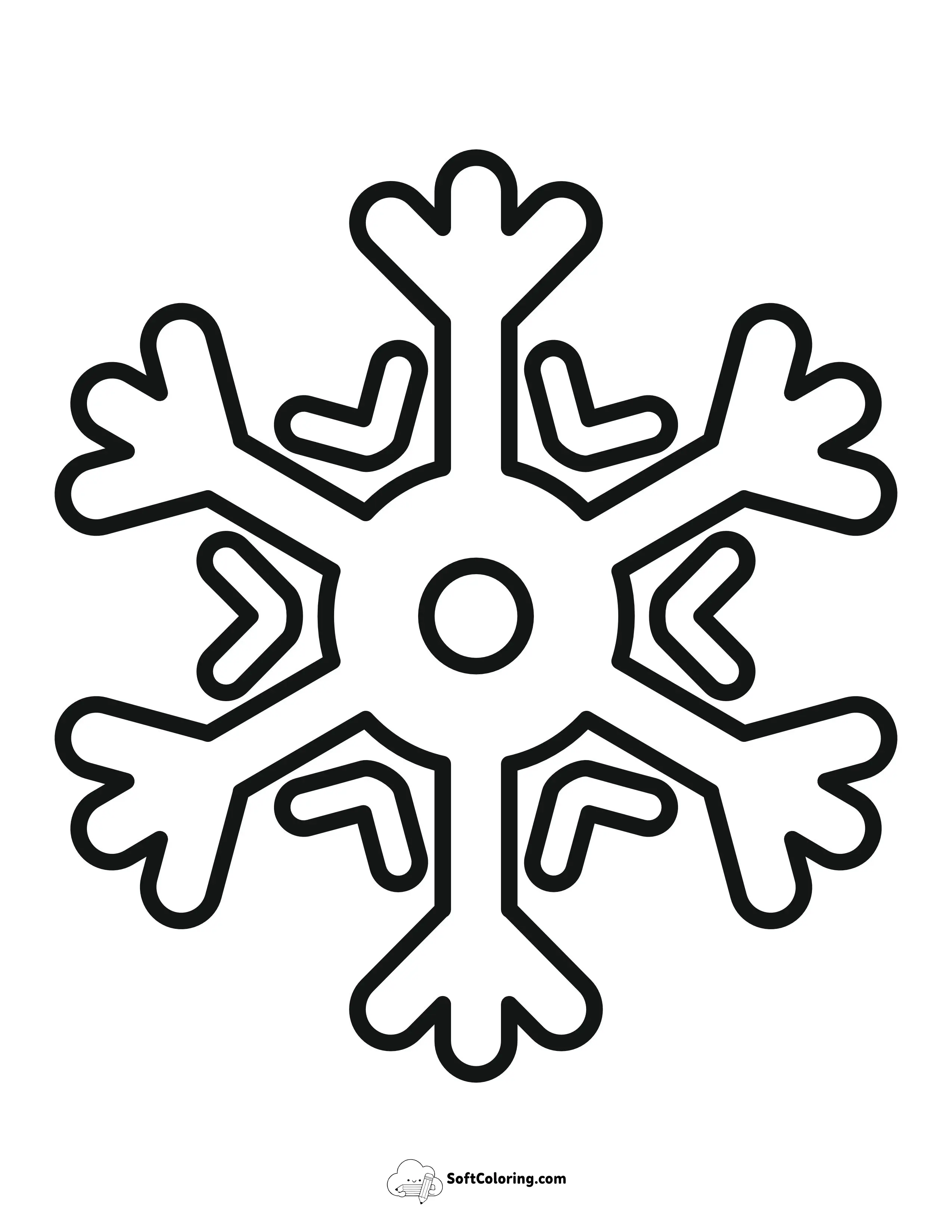 Large Printable Snowflake Pattern