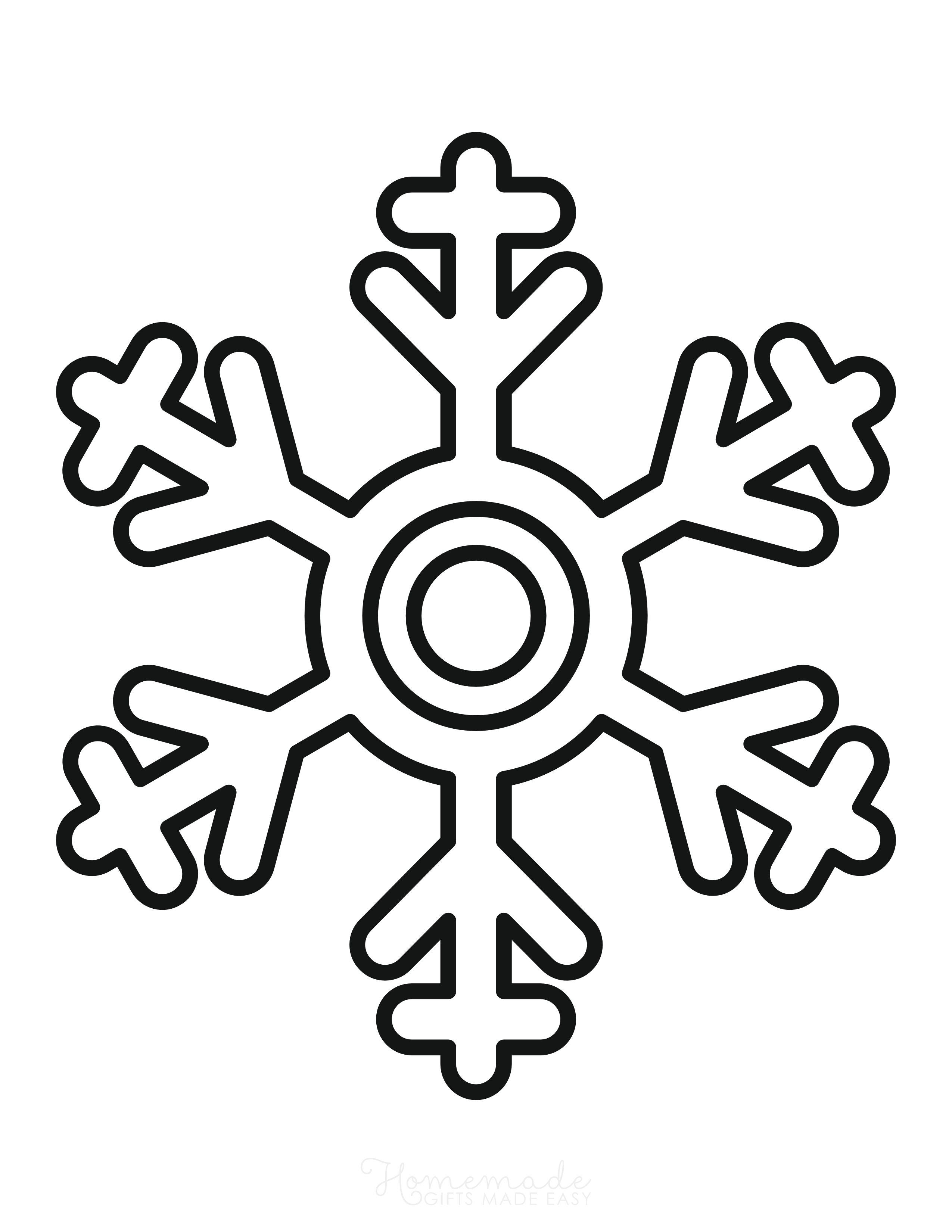 Printable Snowflake Template to Decorate