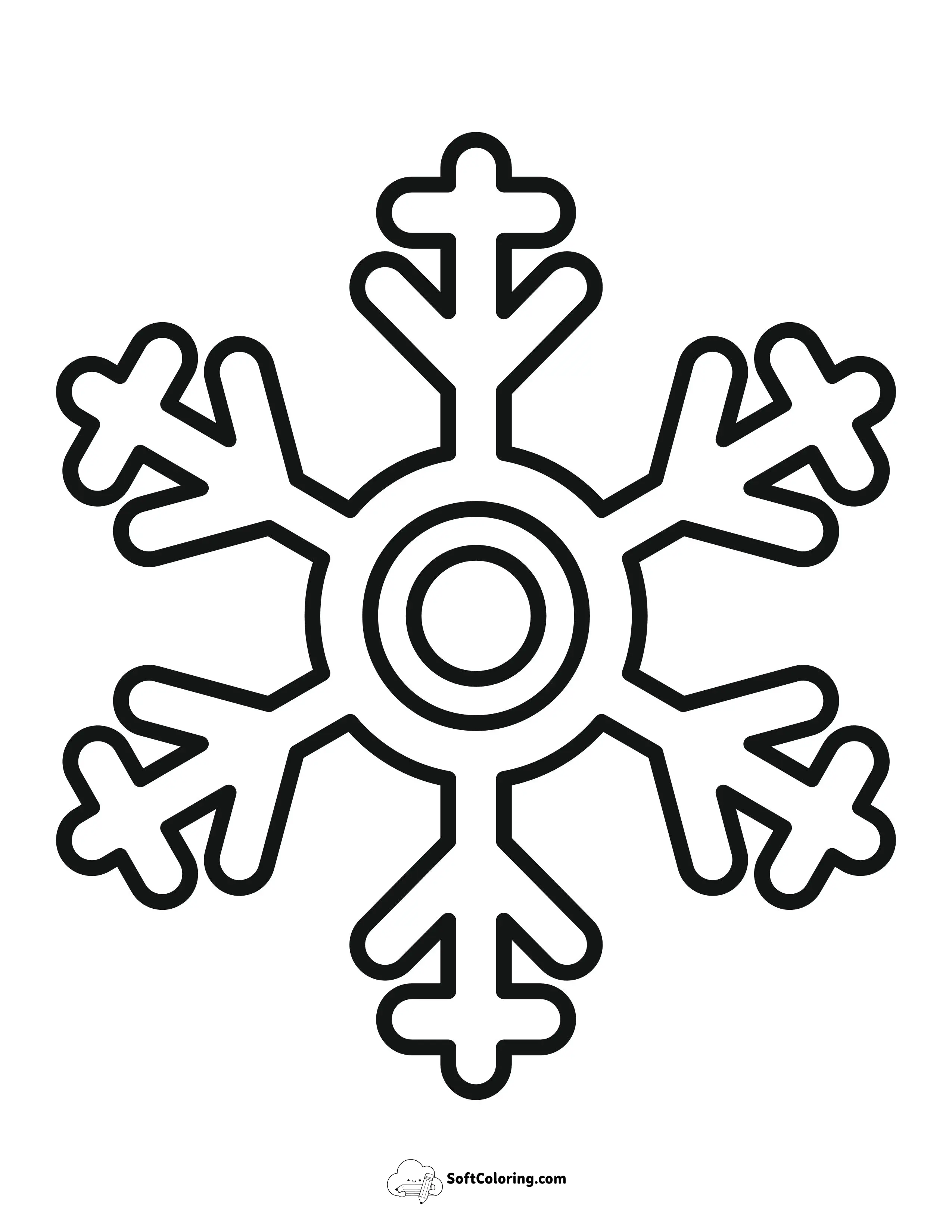 Printable Snowflake Template To Decorate