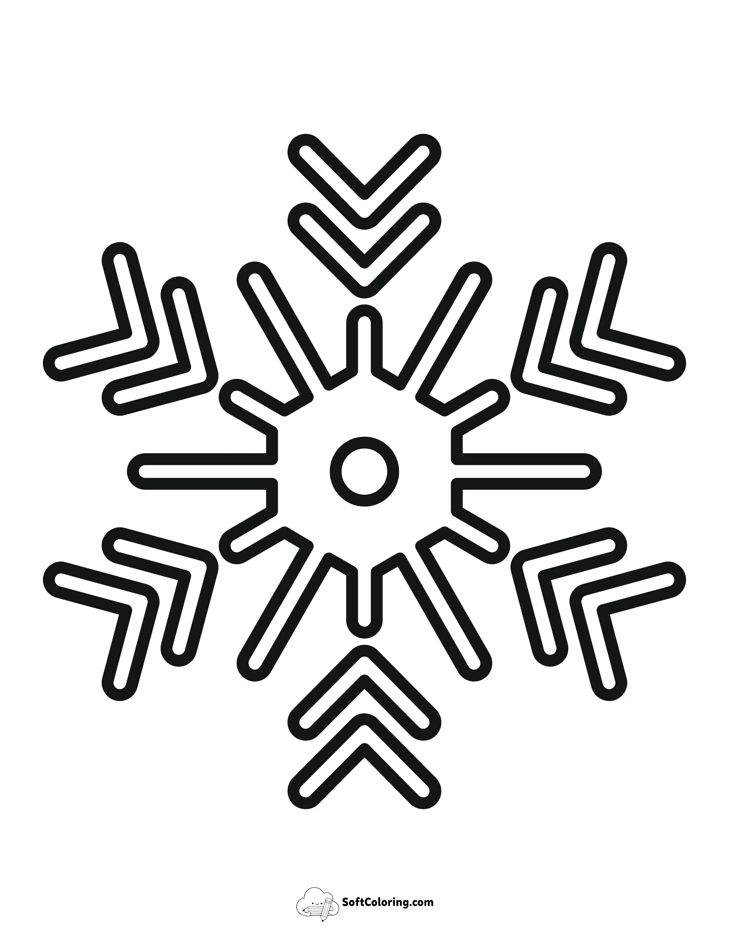 Snowflake Template To Color