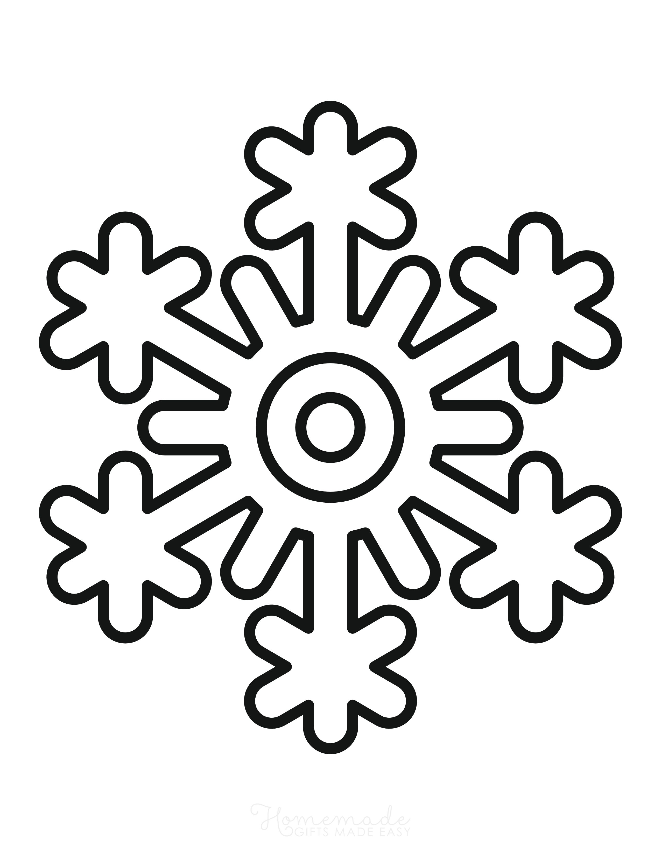 Printable Snowflake Coloring Page
