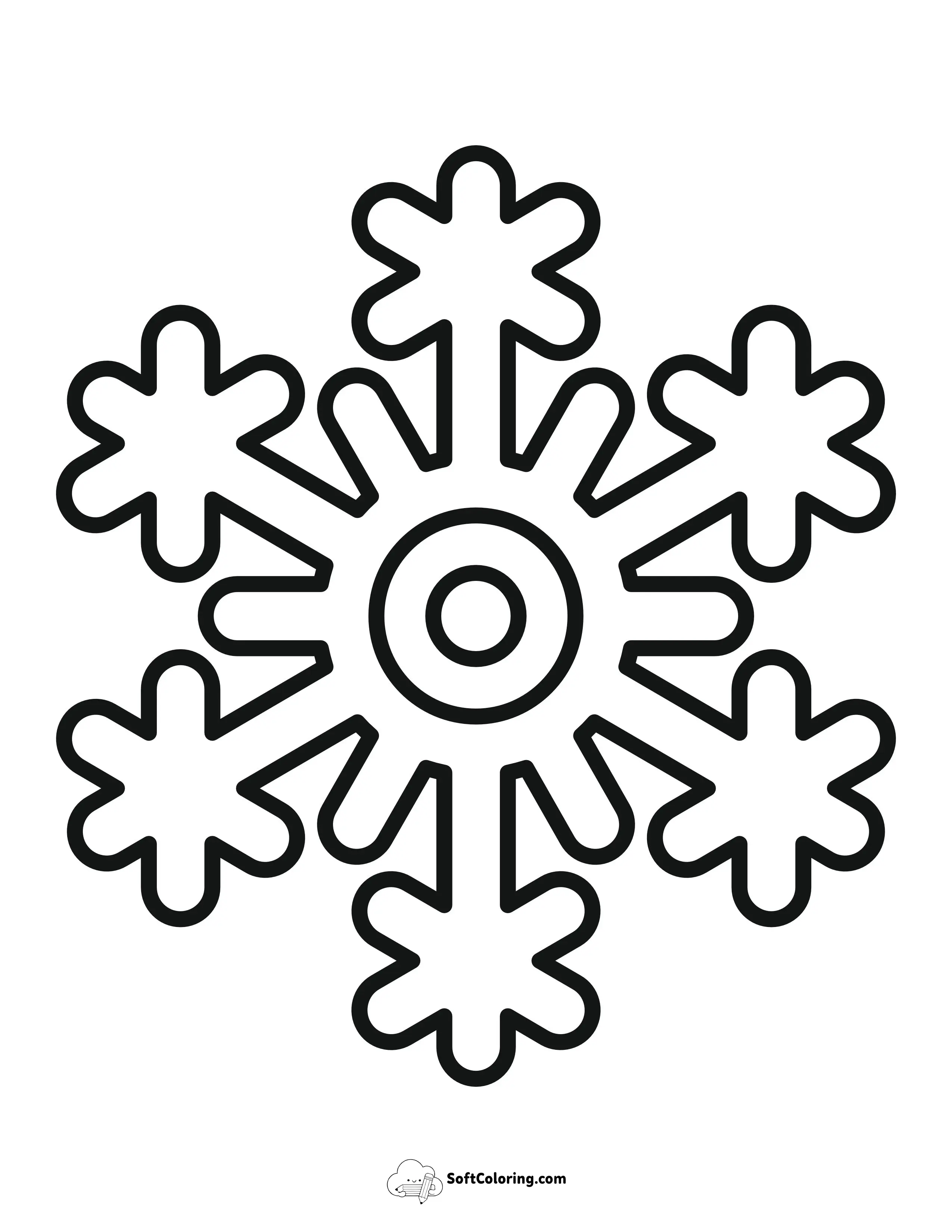 Printable Snowflake Coloring Page