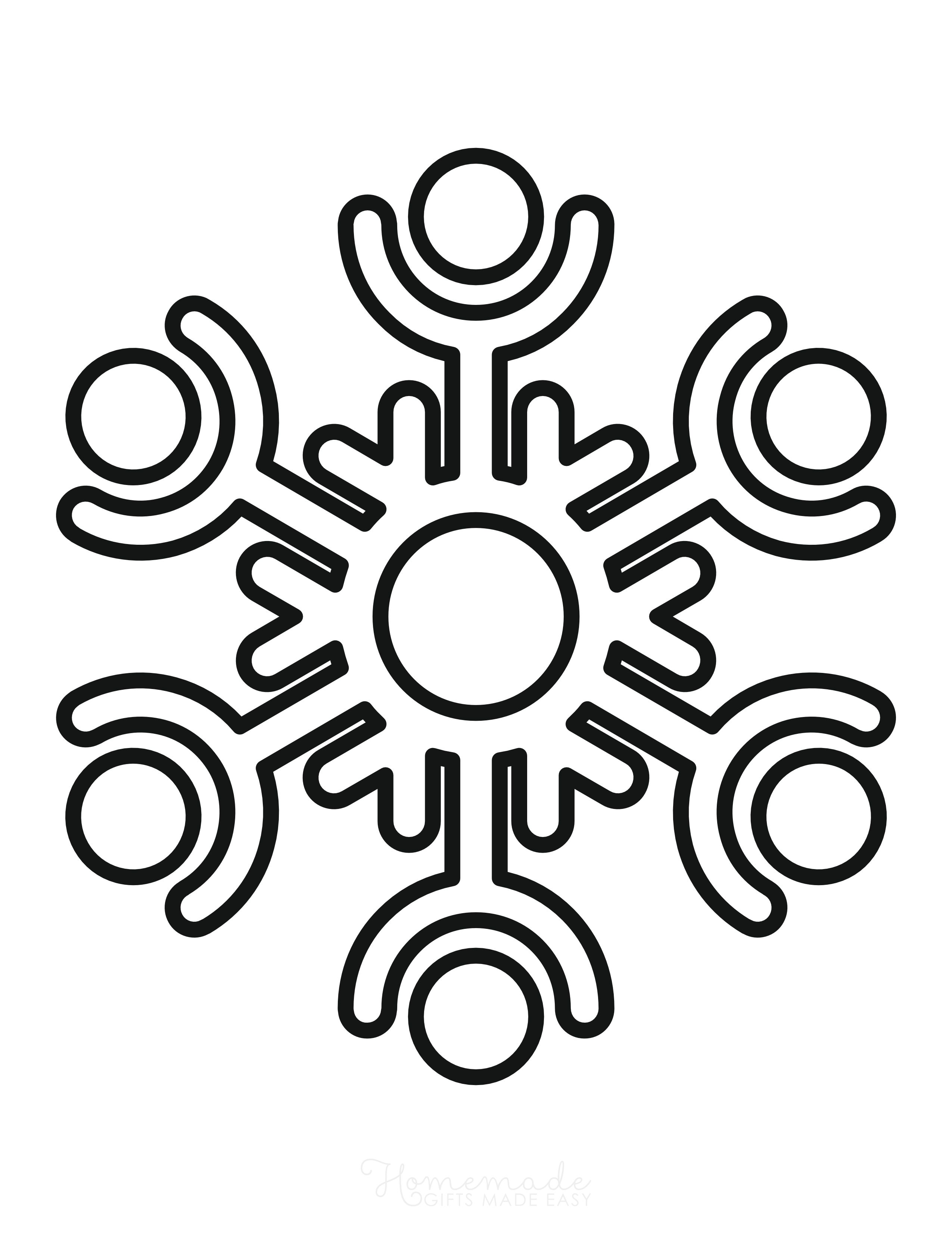 Large Snowflake Template