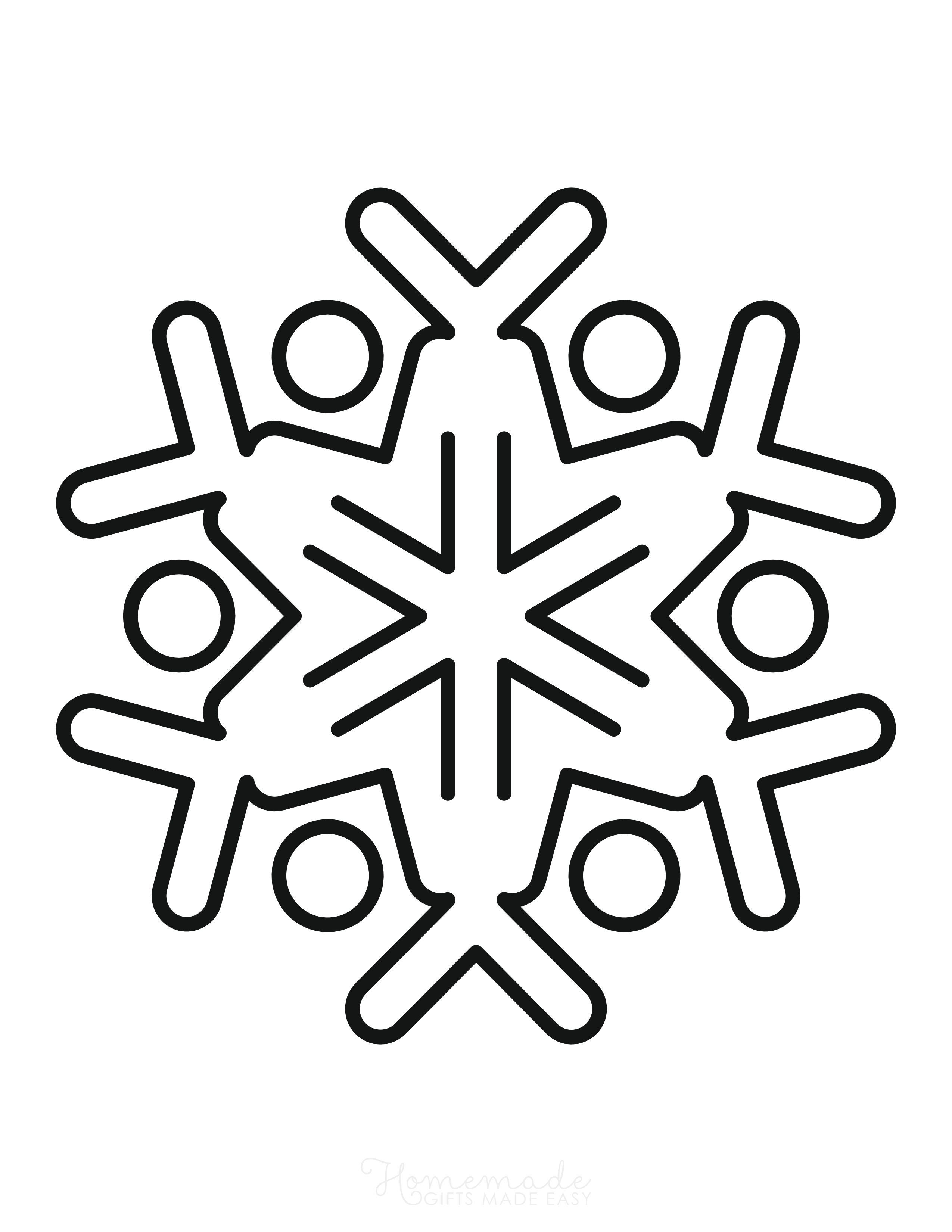 Printable Snowflake Template