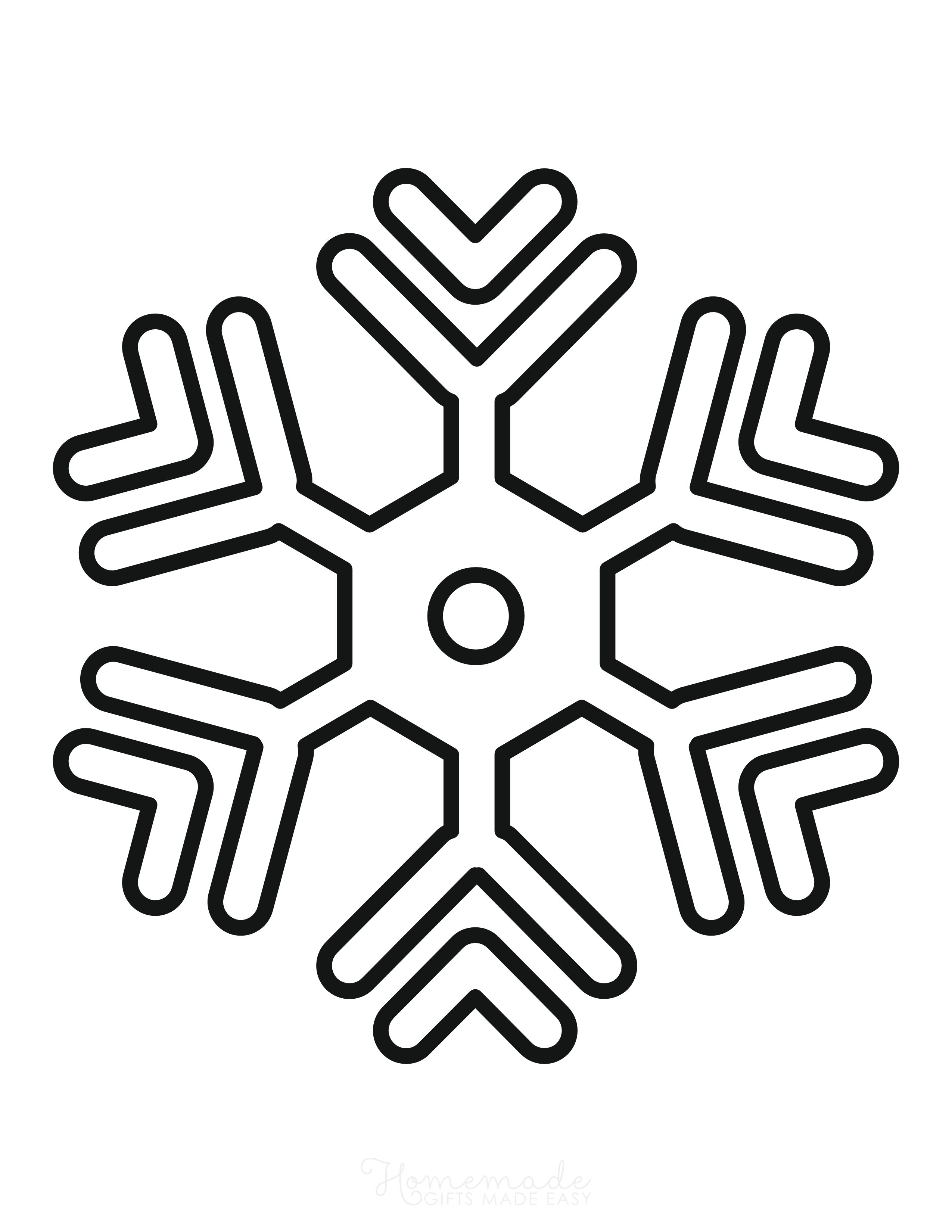 Single Snowflake Coloring Page