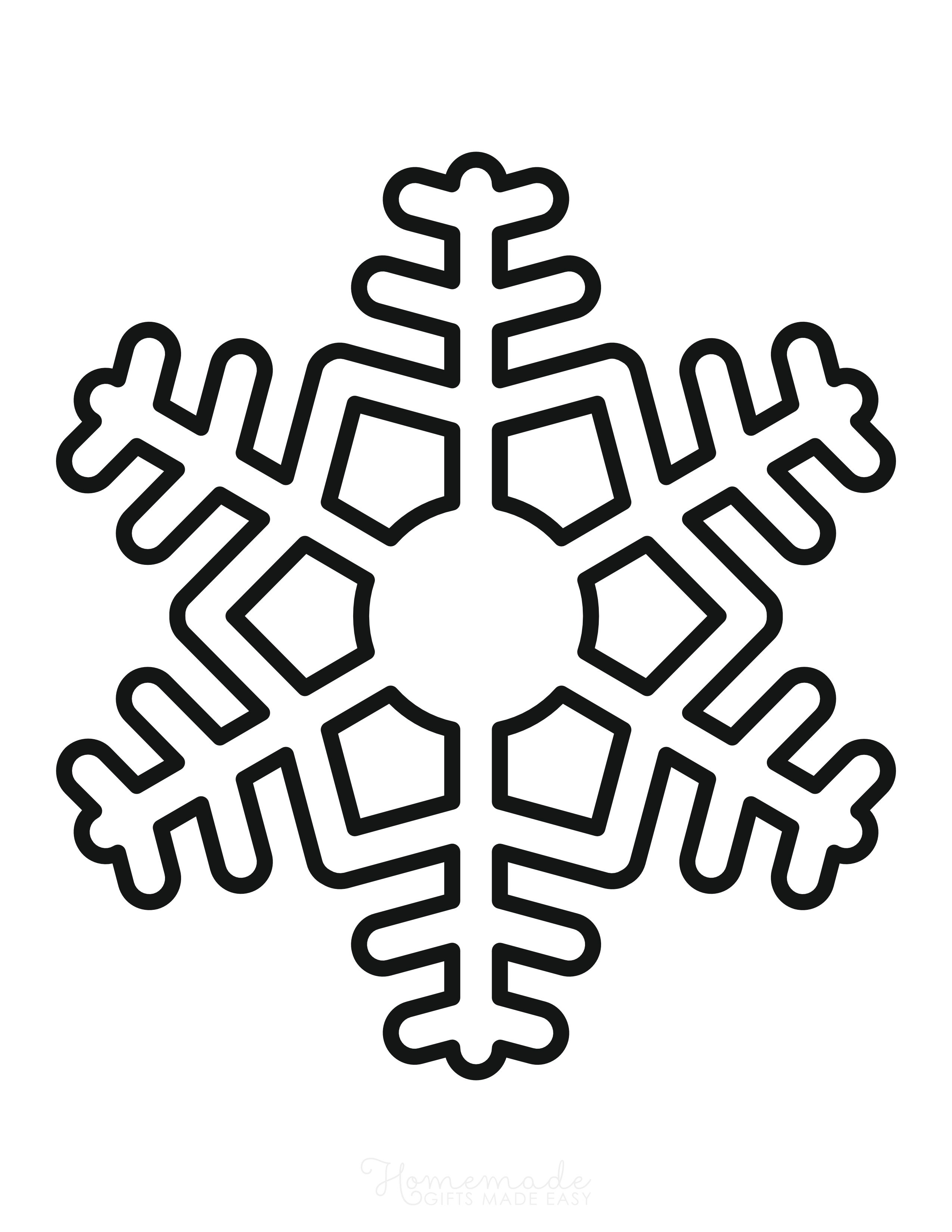 Simple Snowflake Outline