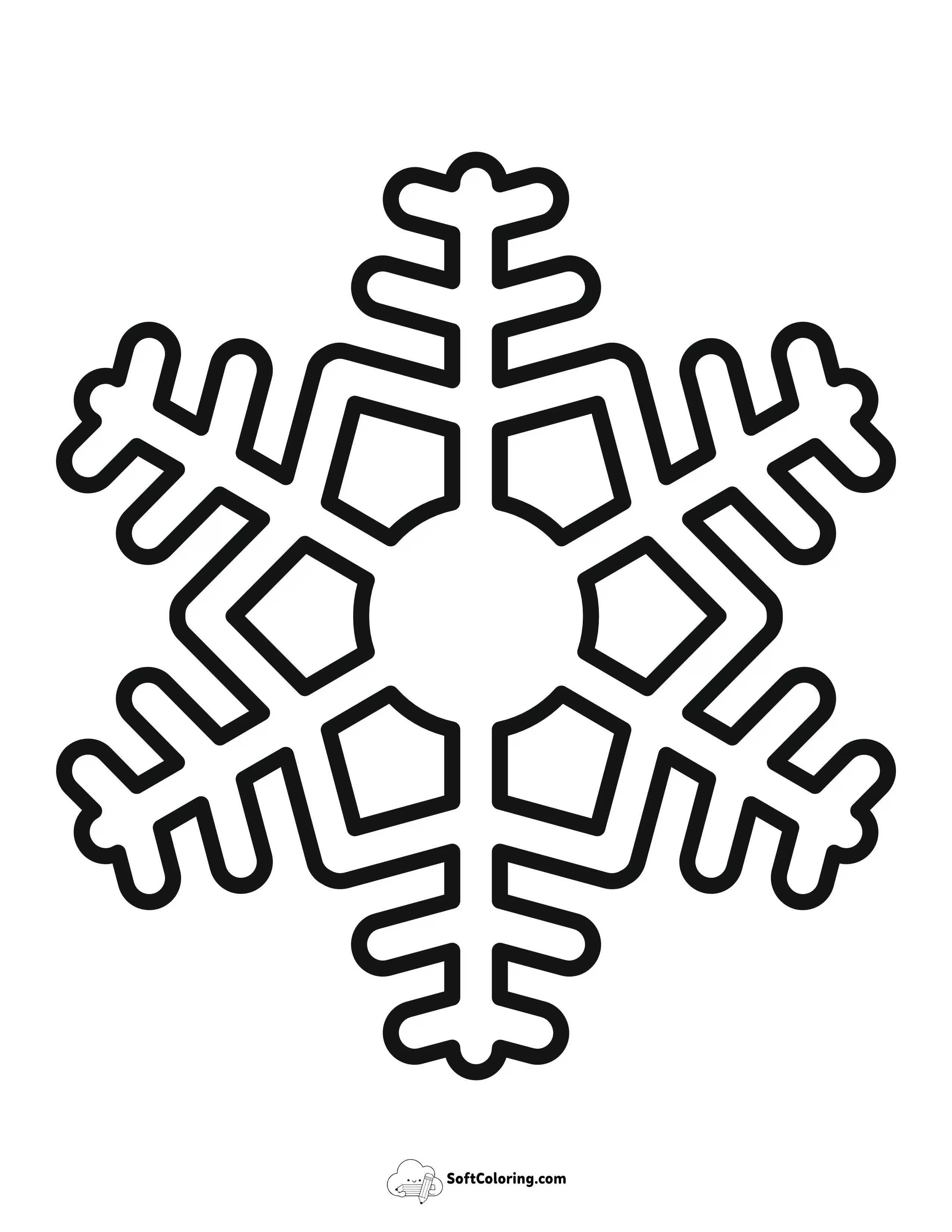 Simple Snowflake Outline