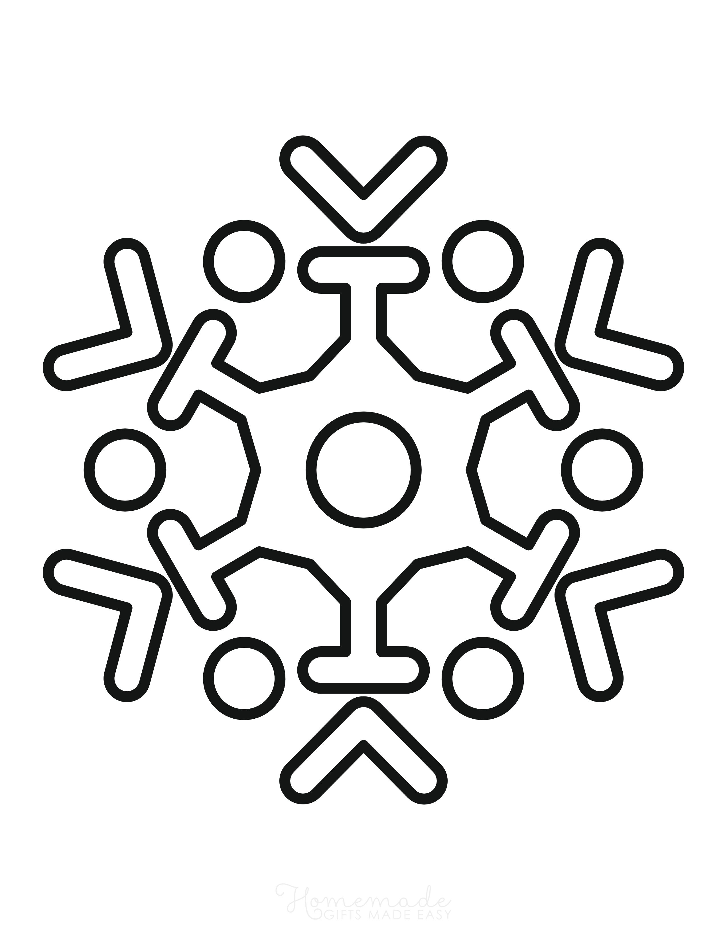 Printable Snowflake Outline