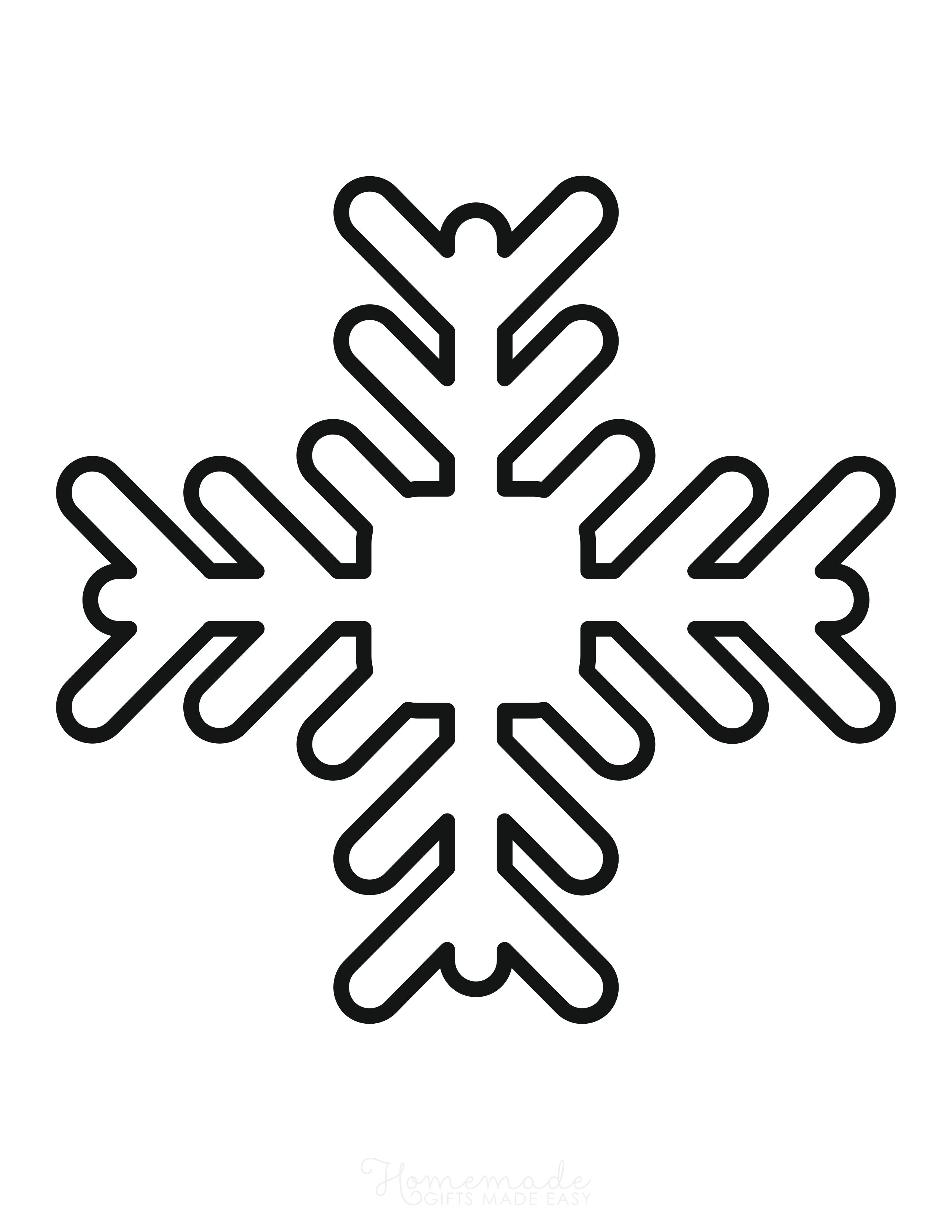 Easy Snowflake Picture to Color