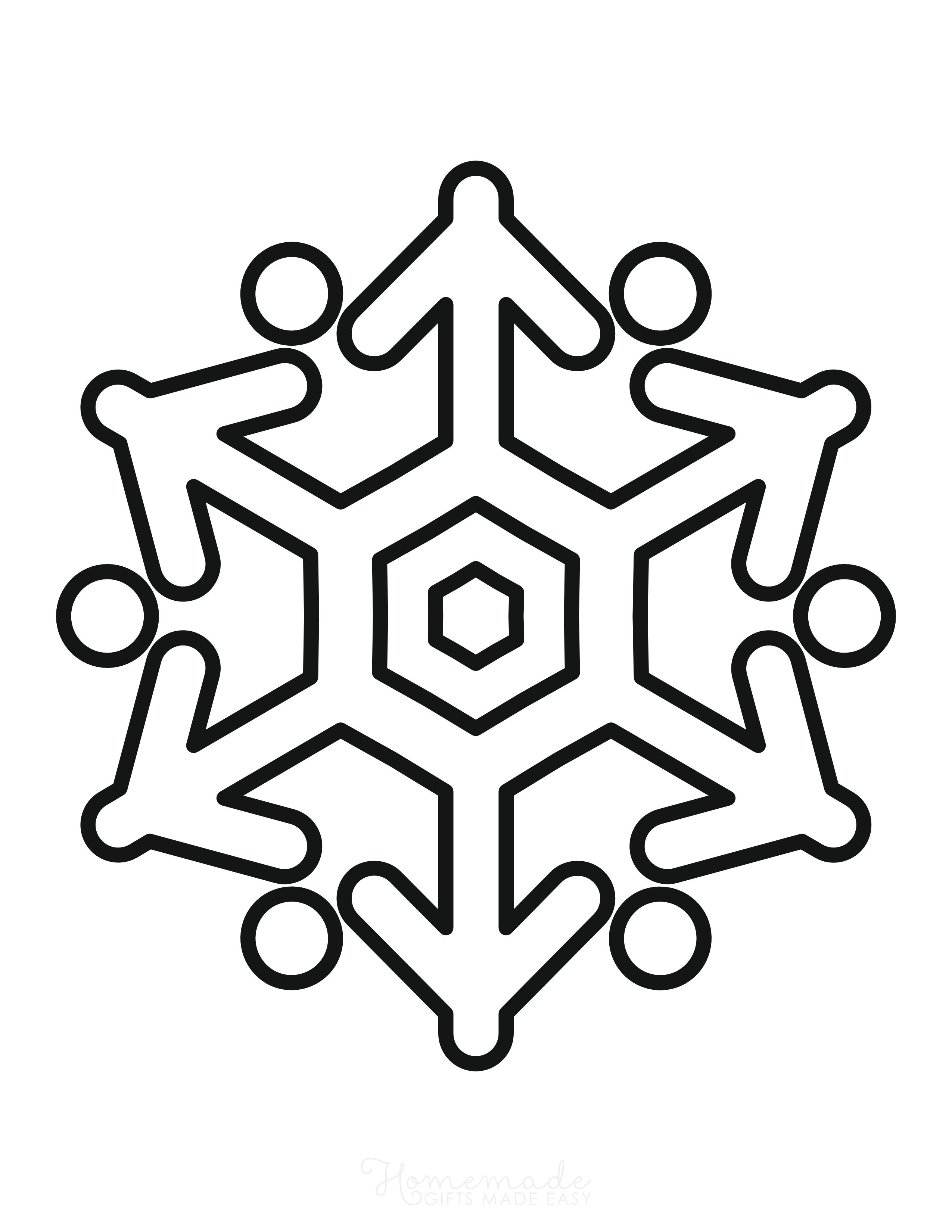 Printable Snowflake to Color