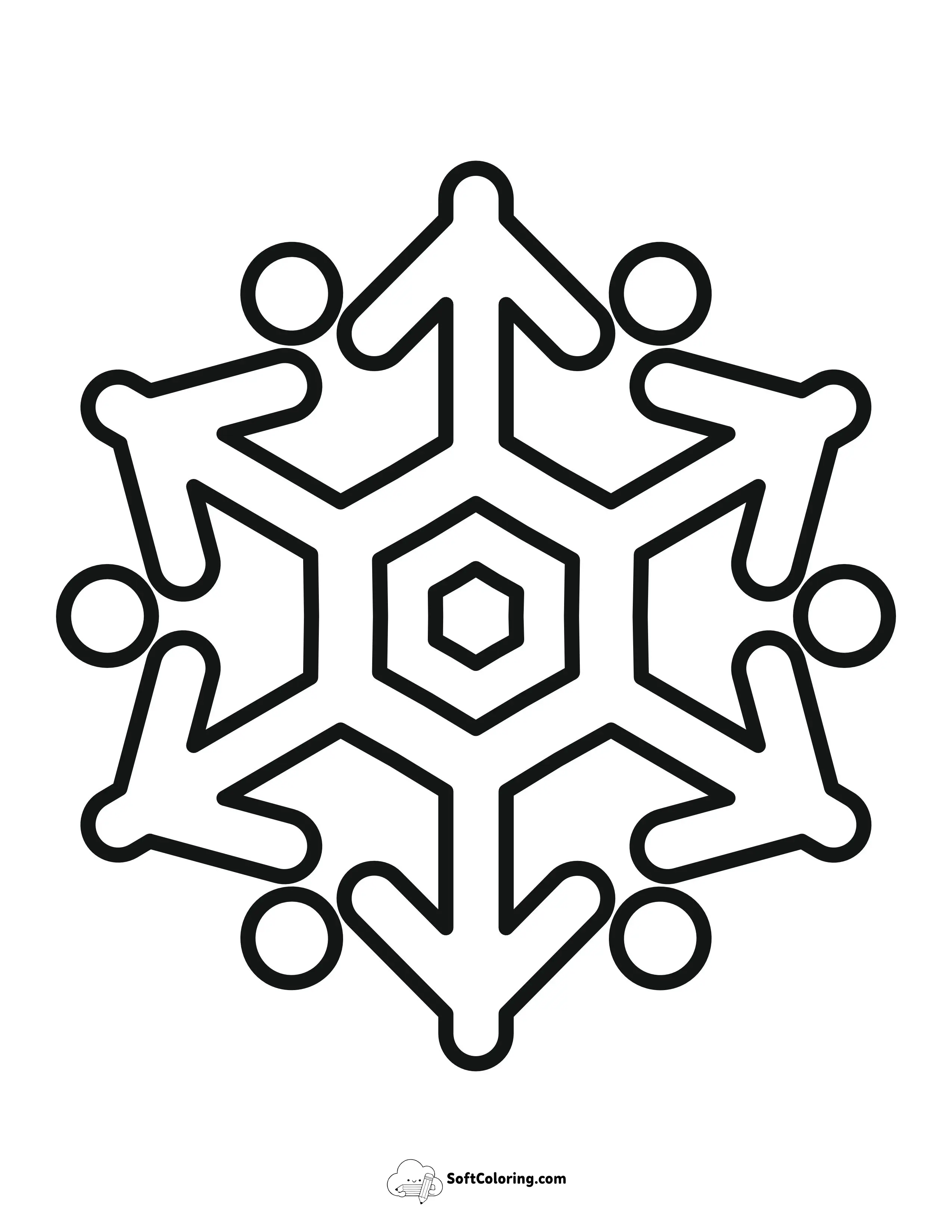 Printable Snowflake To Color