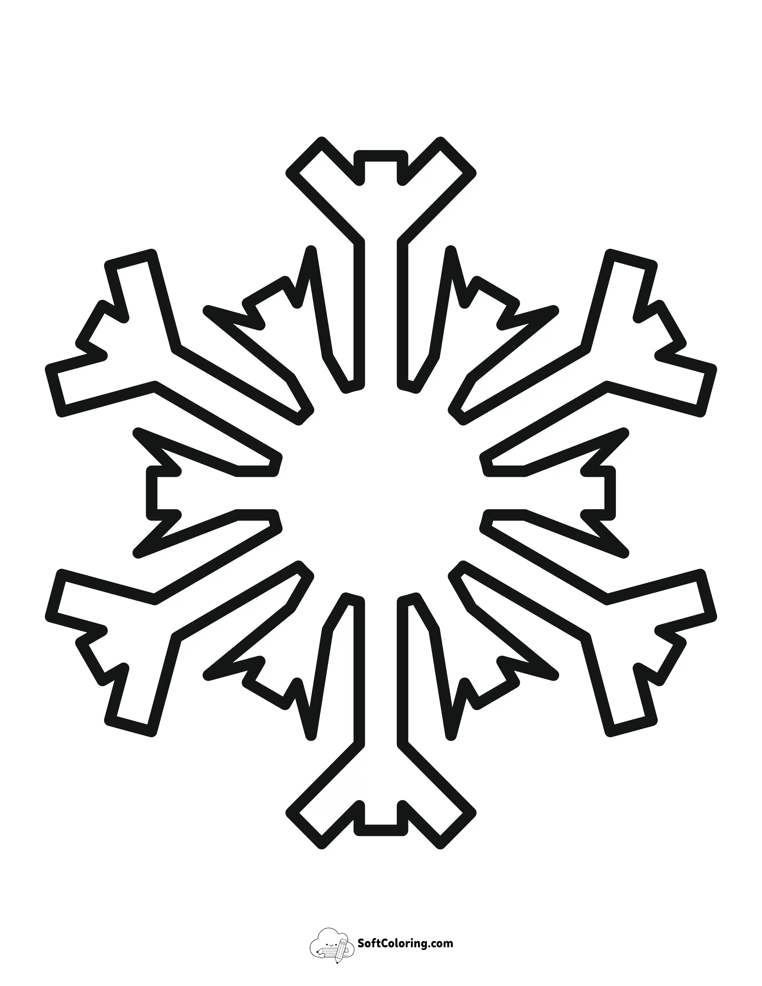 Single Snowflake Template