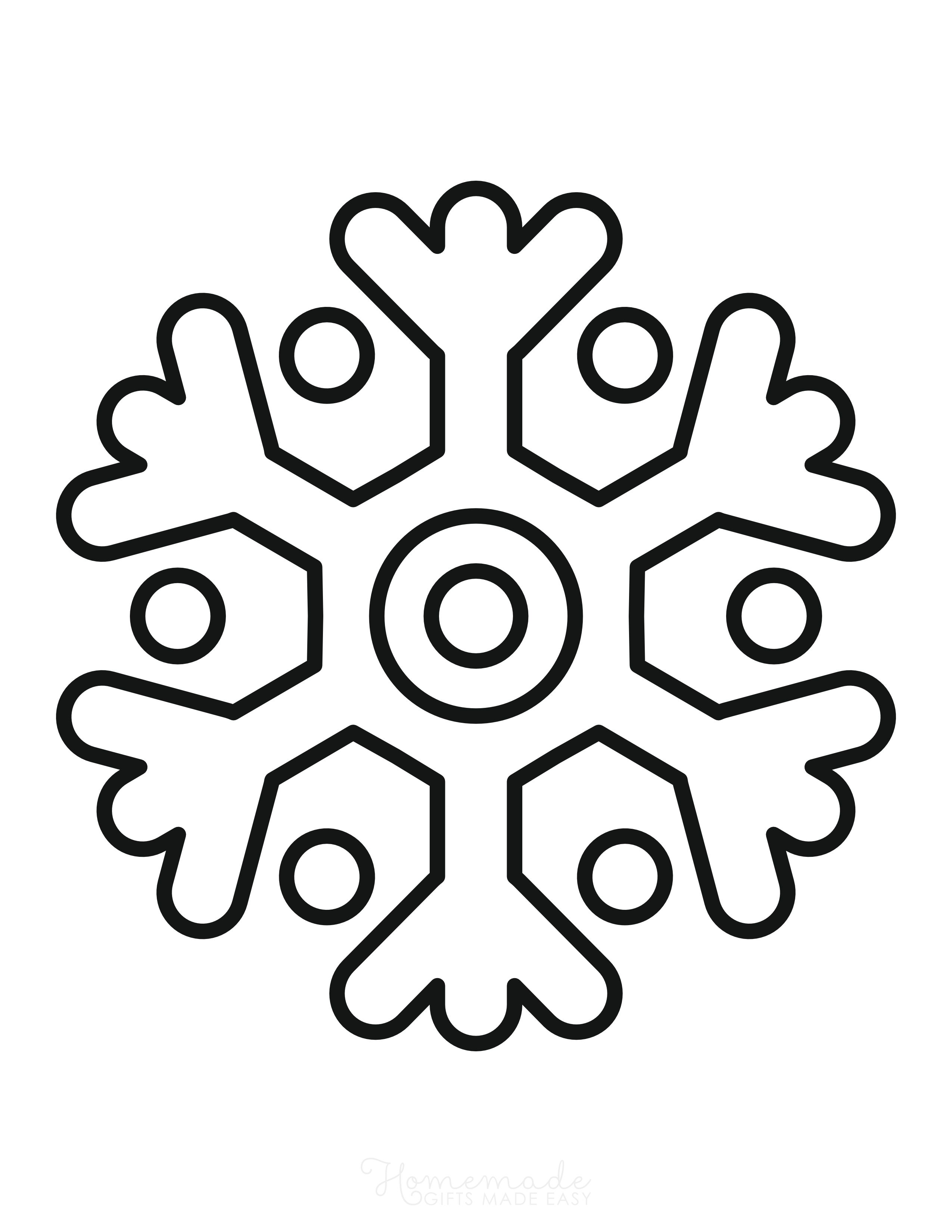Large Single Snowflake Template