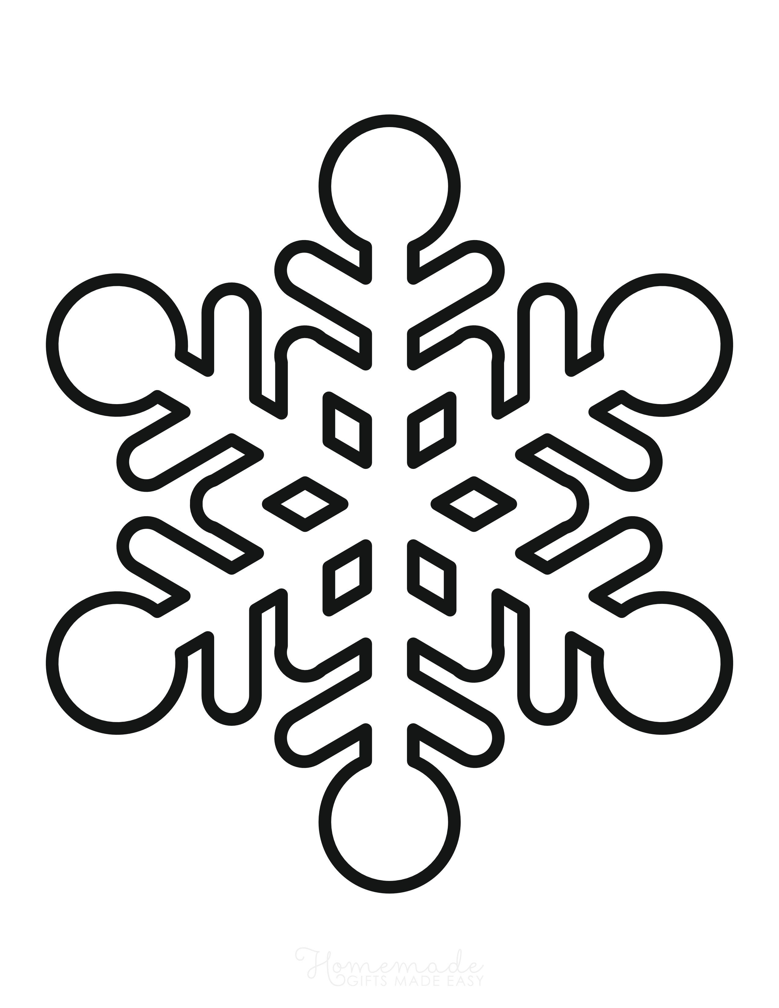 Large Snowflake Coloring Sheet
