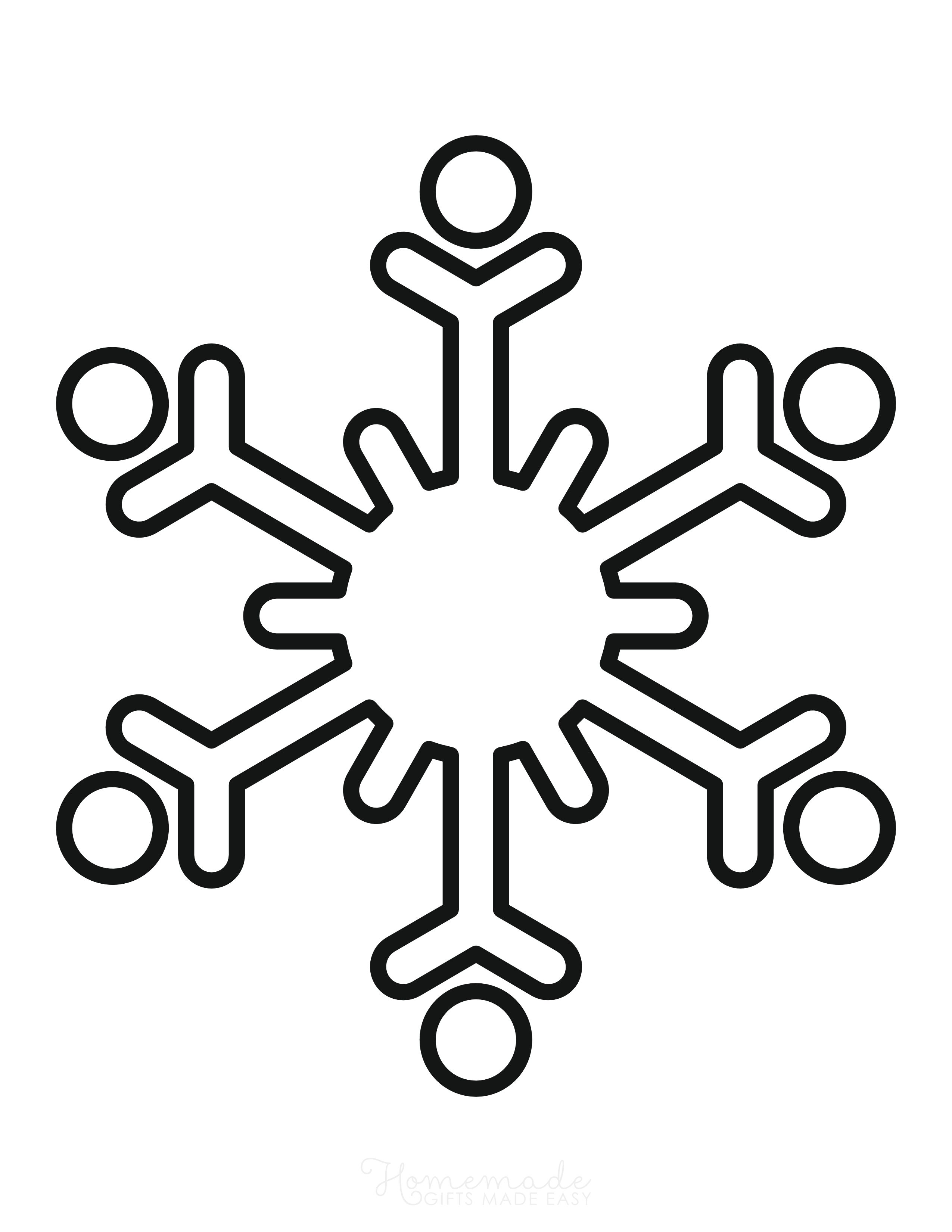 Simple Large Snowflake Printable