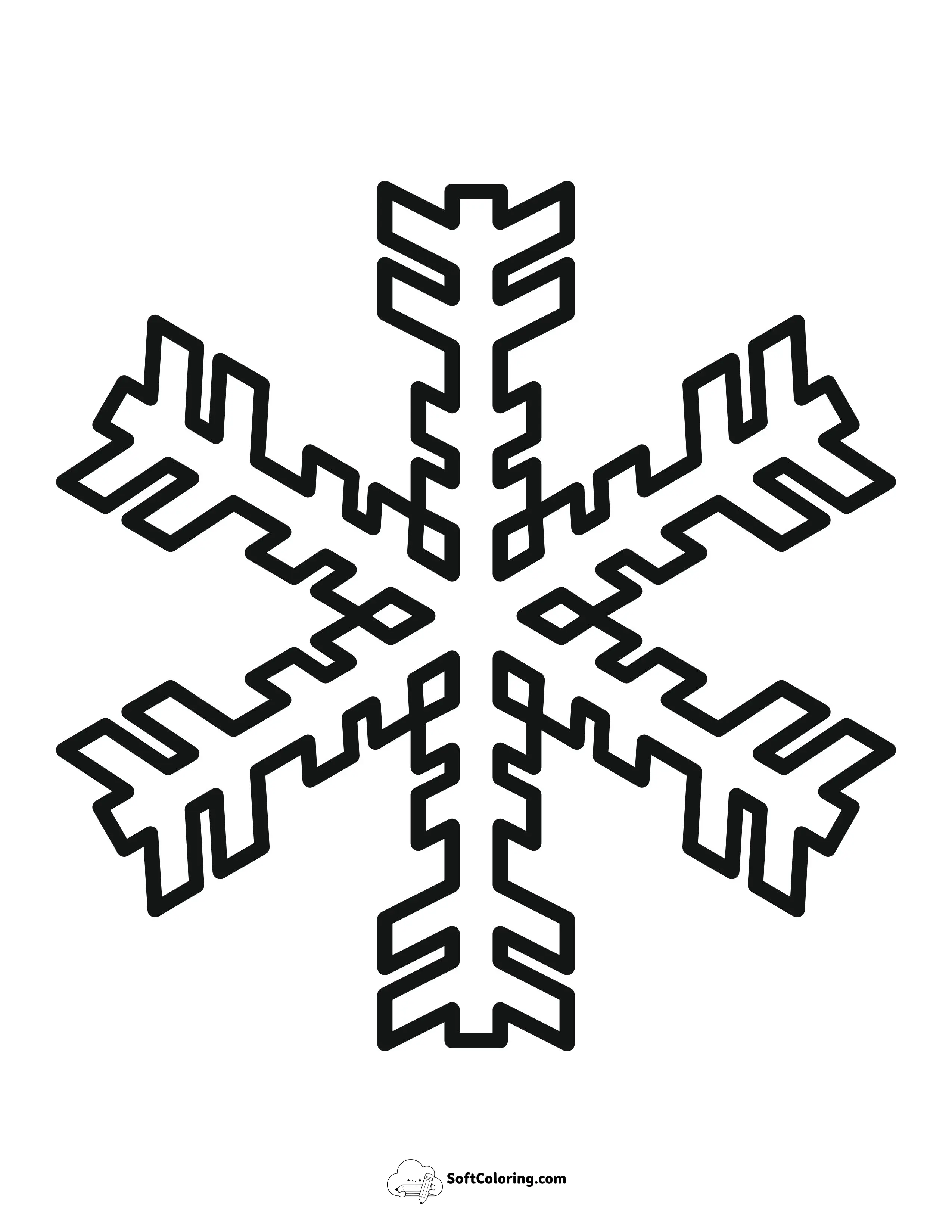 Classic Snowflake Outline