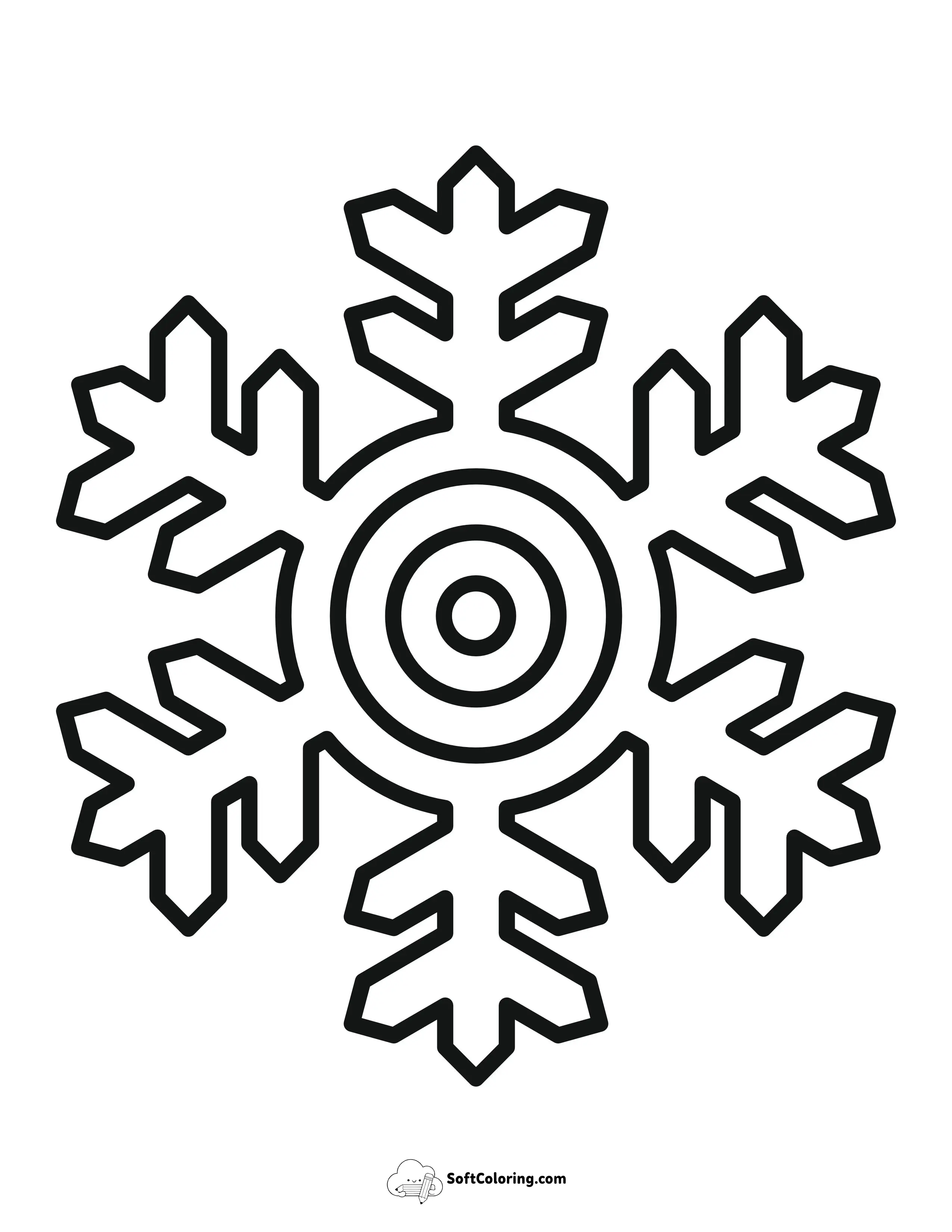 Printable Snowflake Template