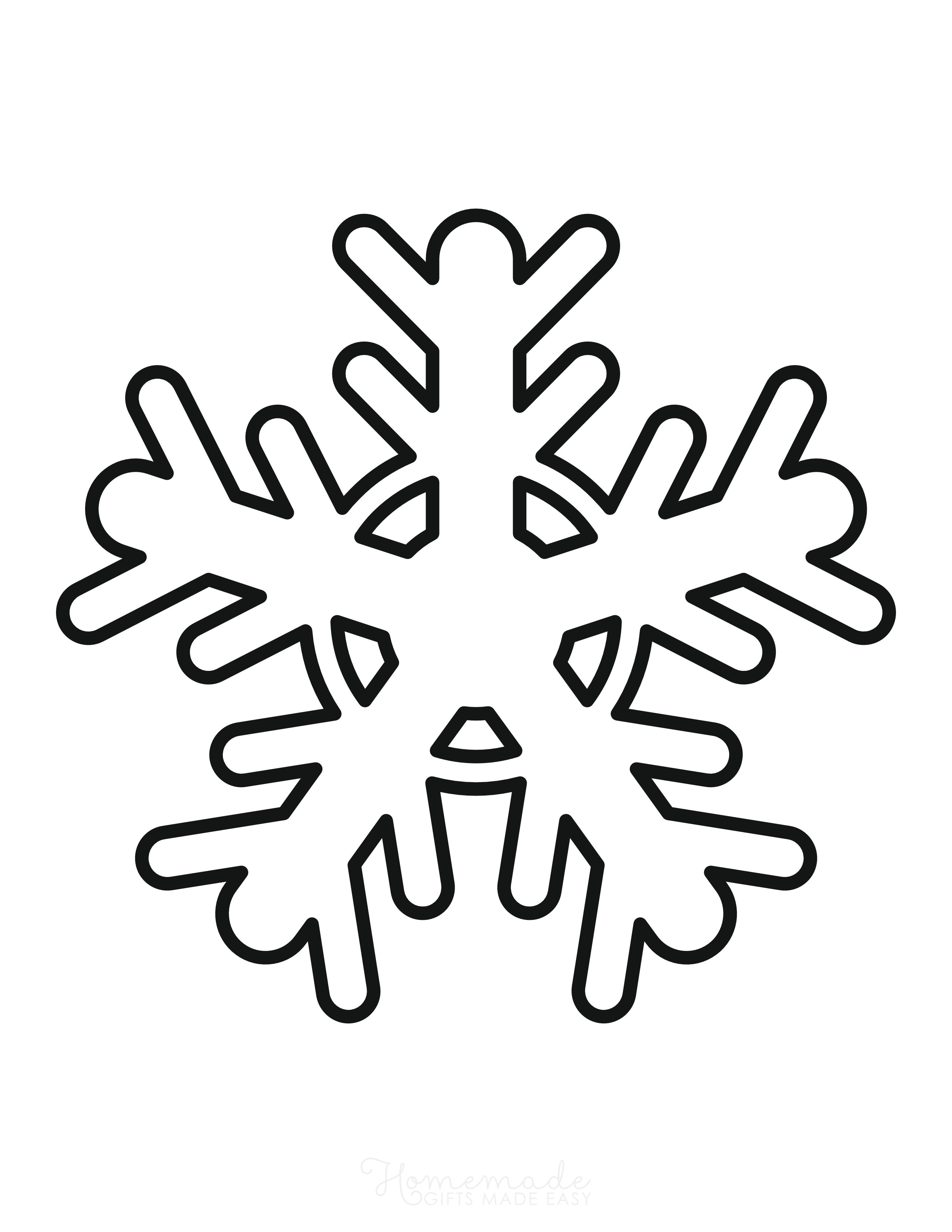 Printable Snowflake Outline