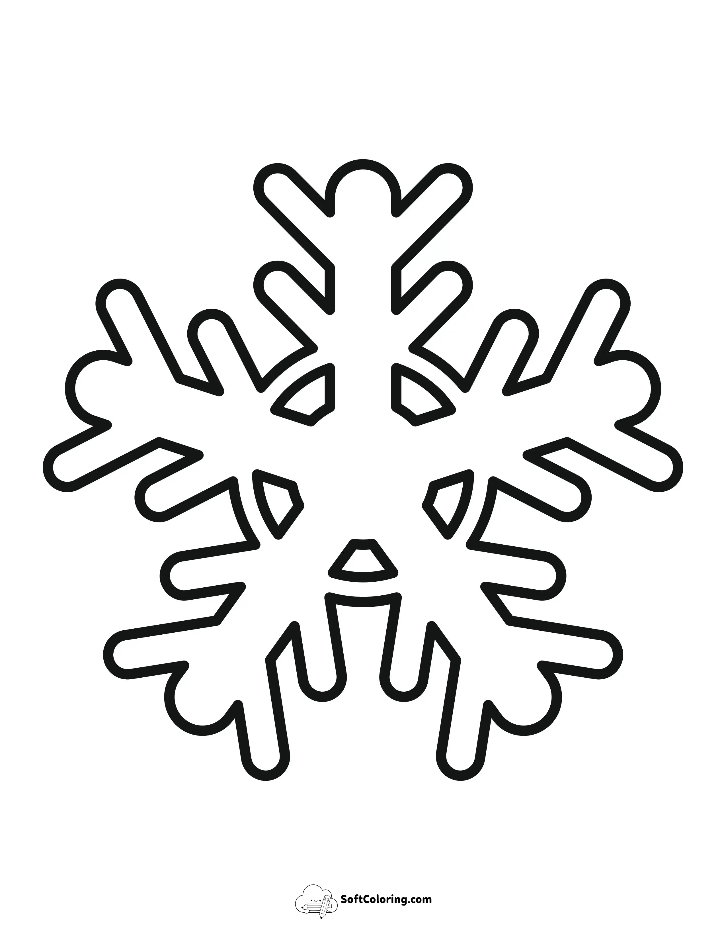 Printable Snowflake Outline