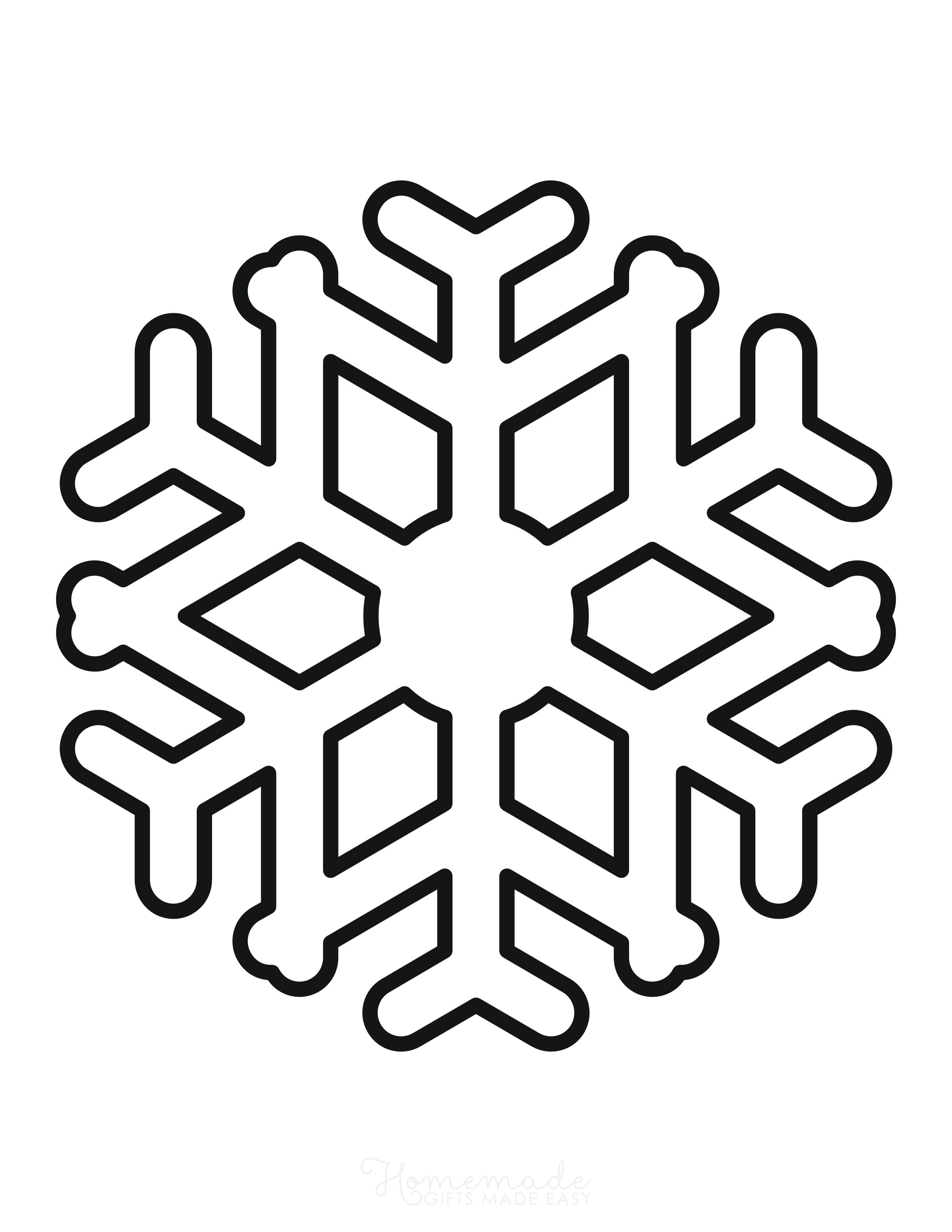 Simple Printable Snowflake Template