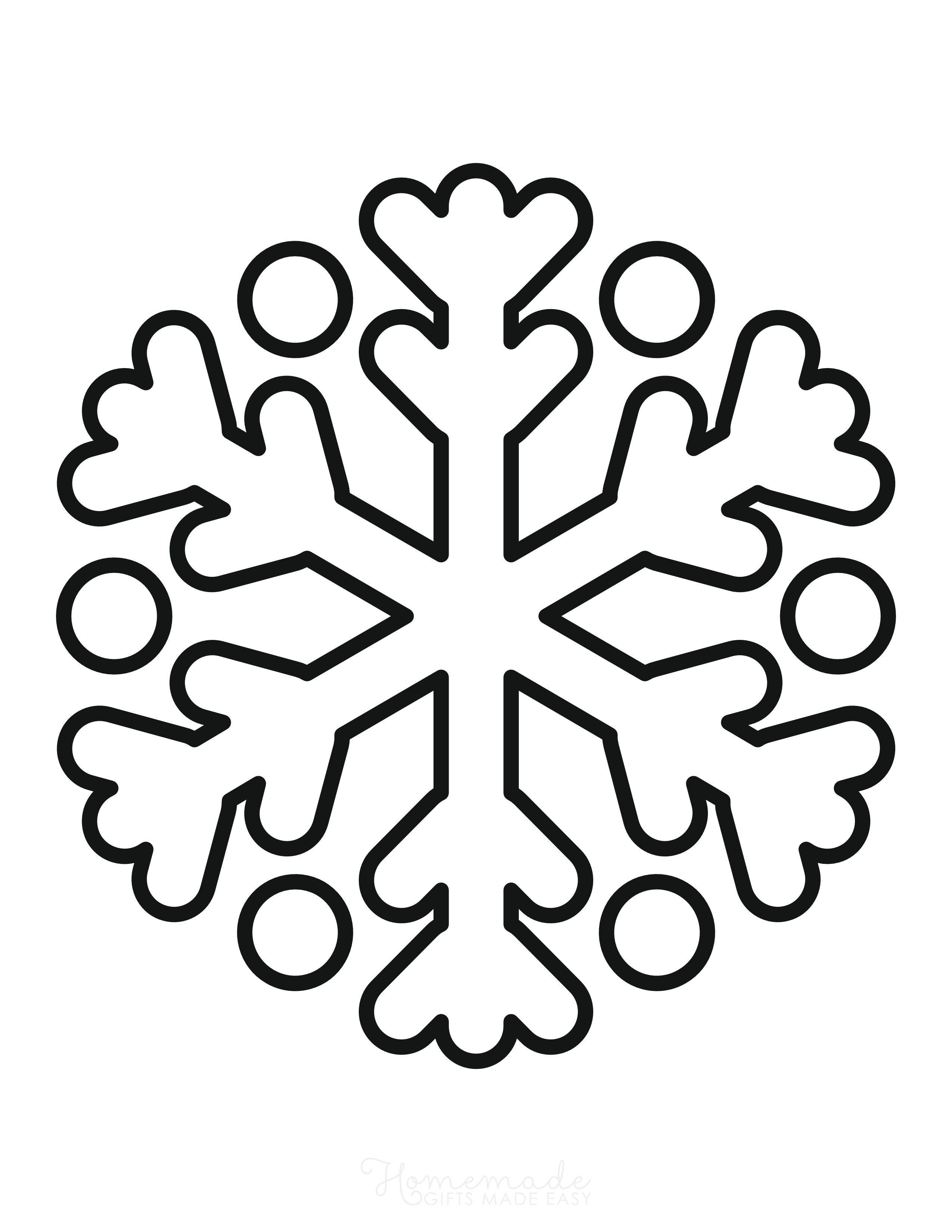 Large Snowflake Template to Decorate