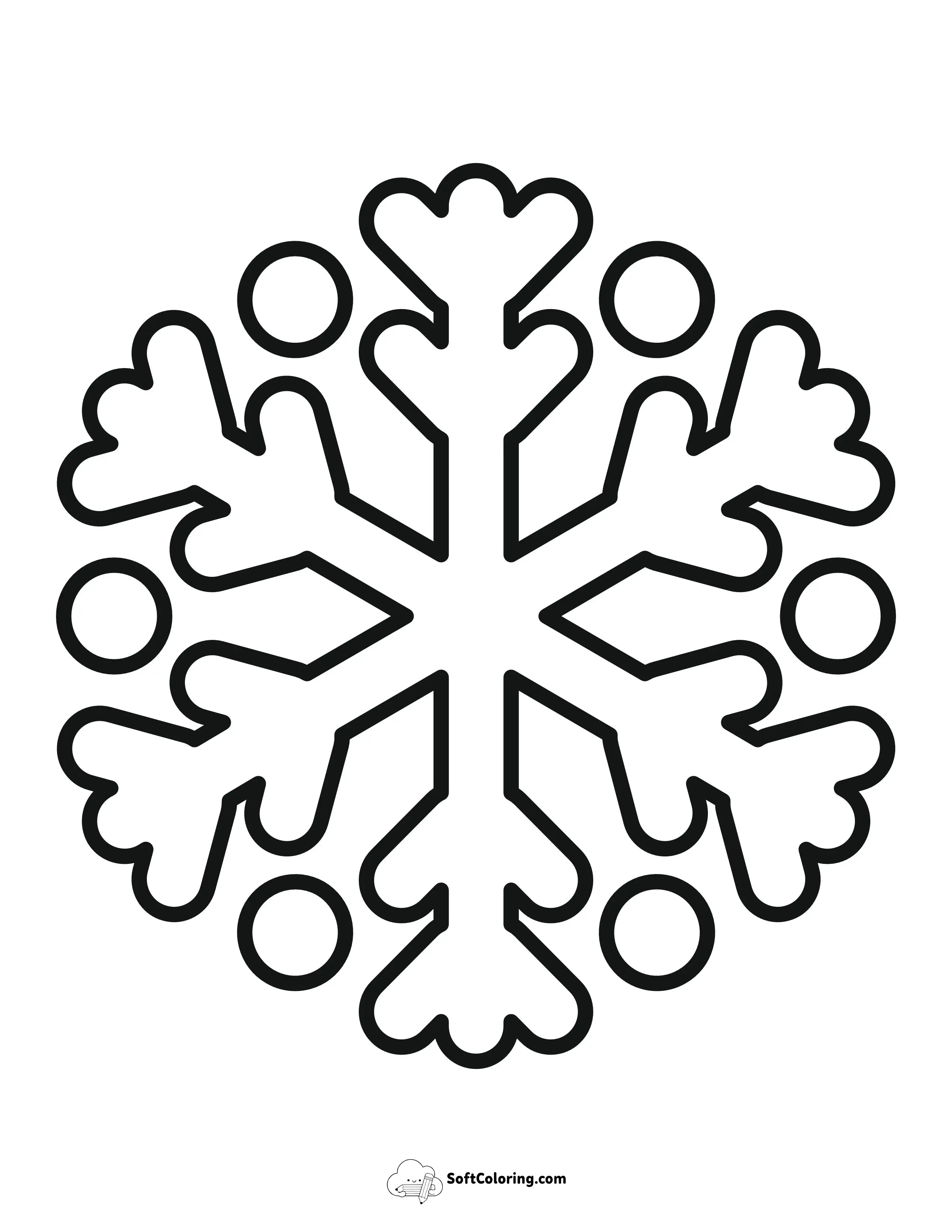 Large Snowflake Template To Decorate