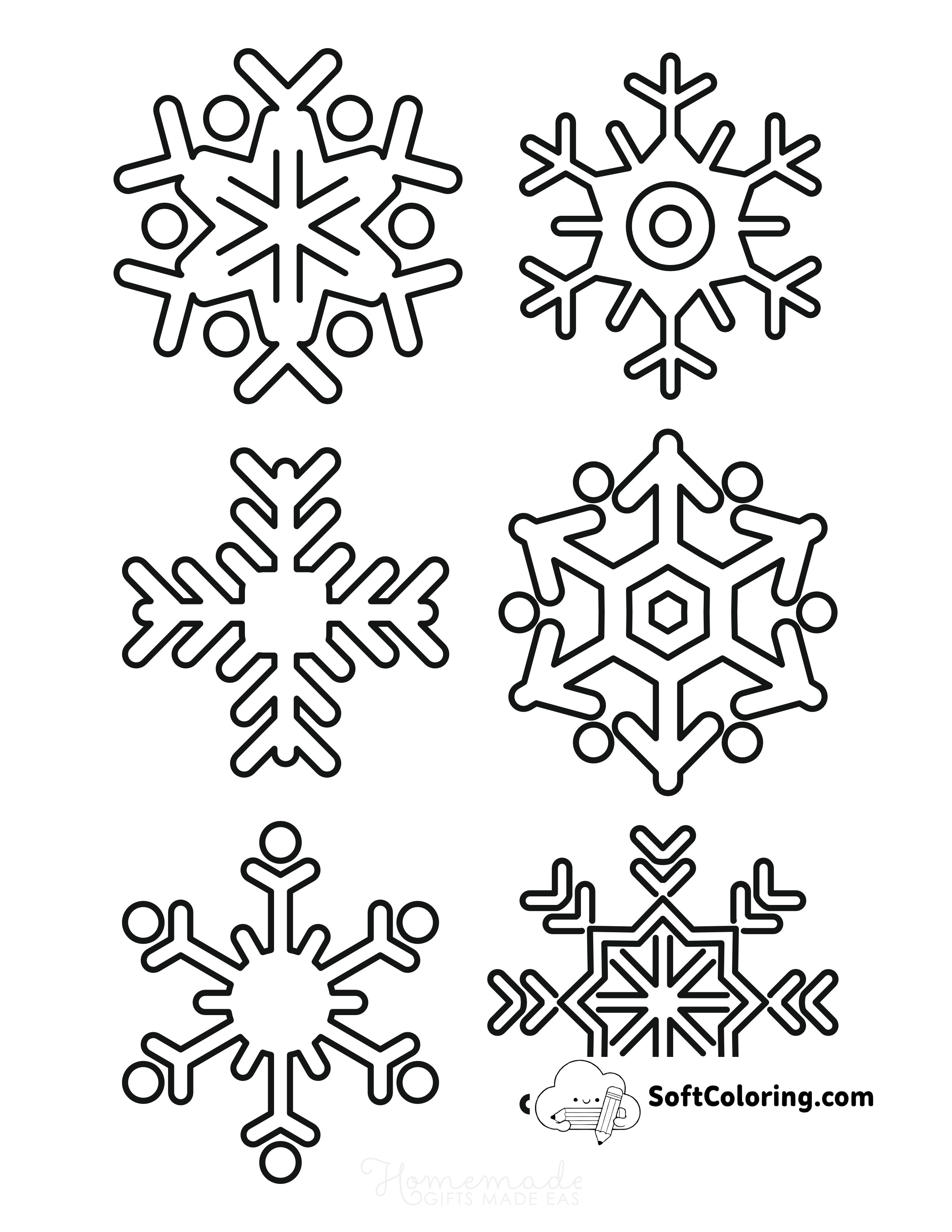 6 Printable Snowflake Templates