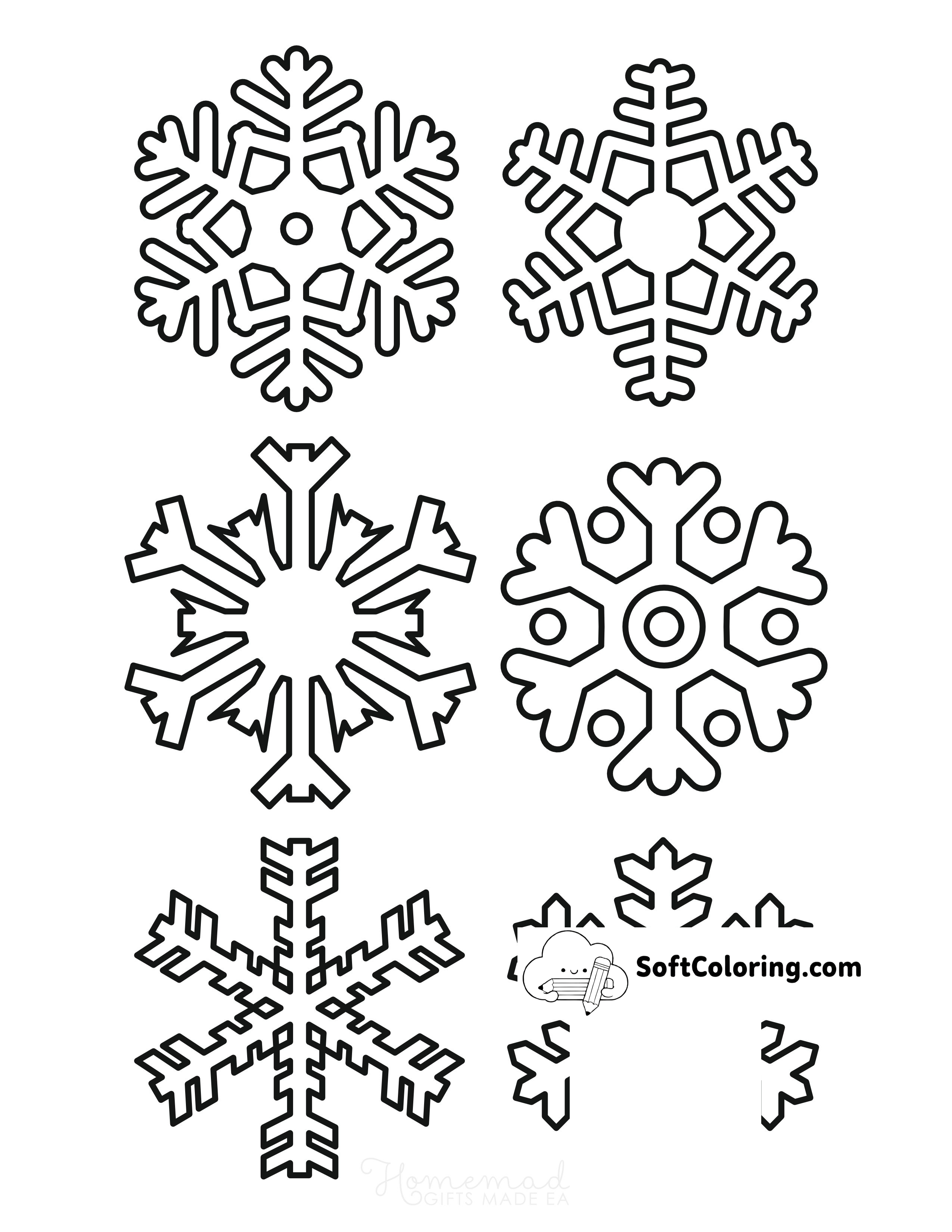 6 Printable Snowflake Templates