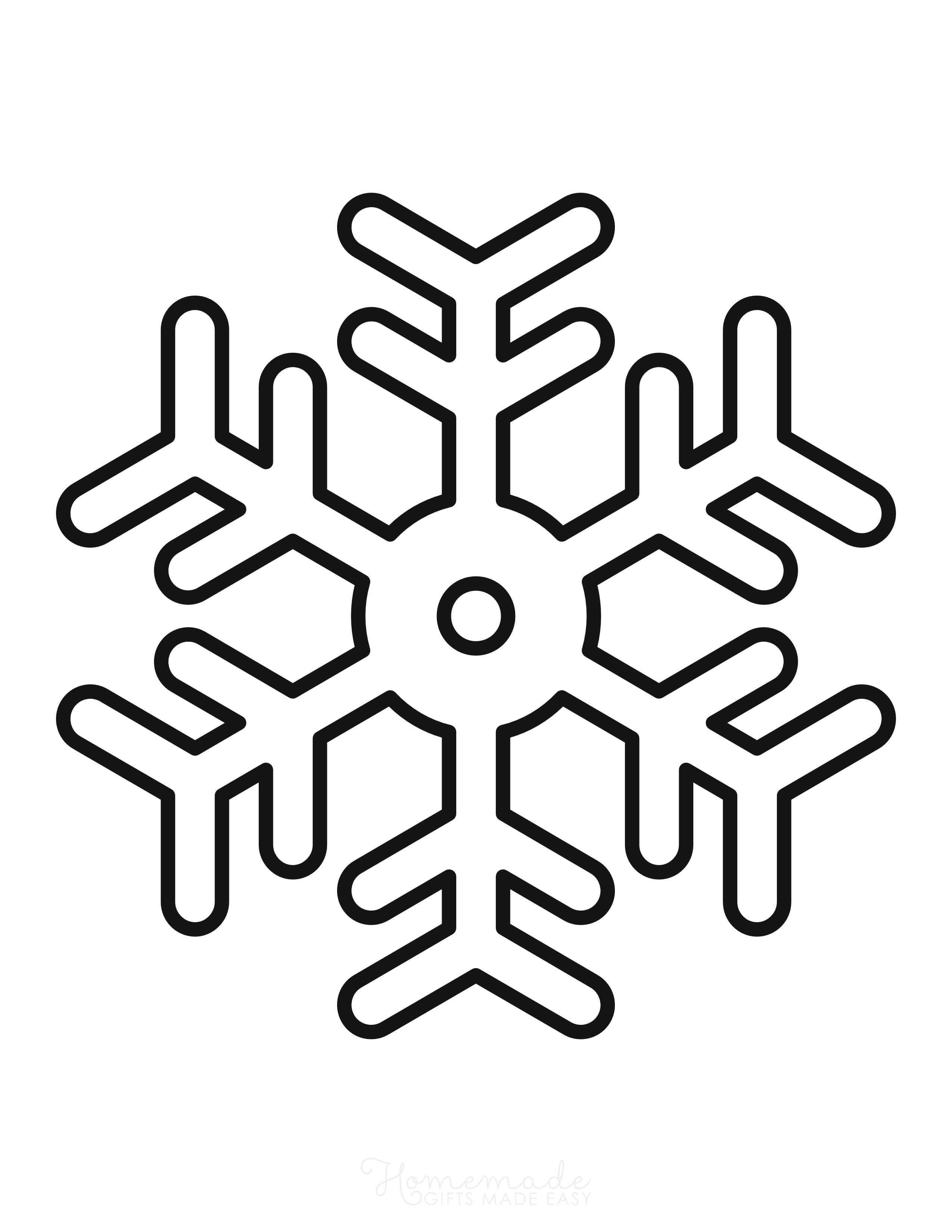 Large Single Snowflake Template