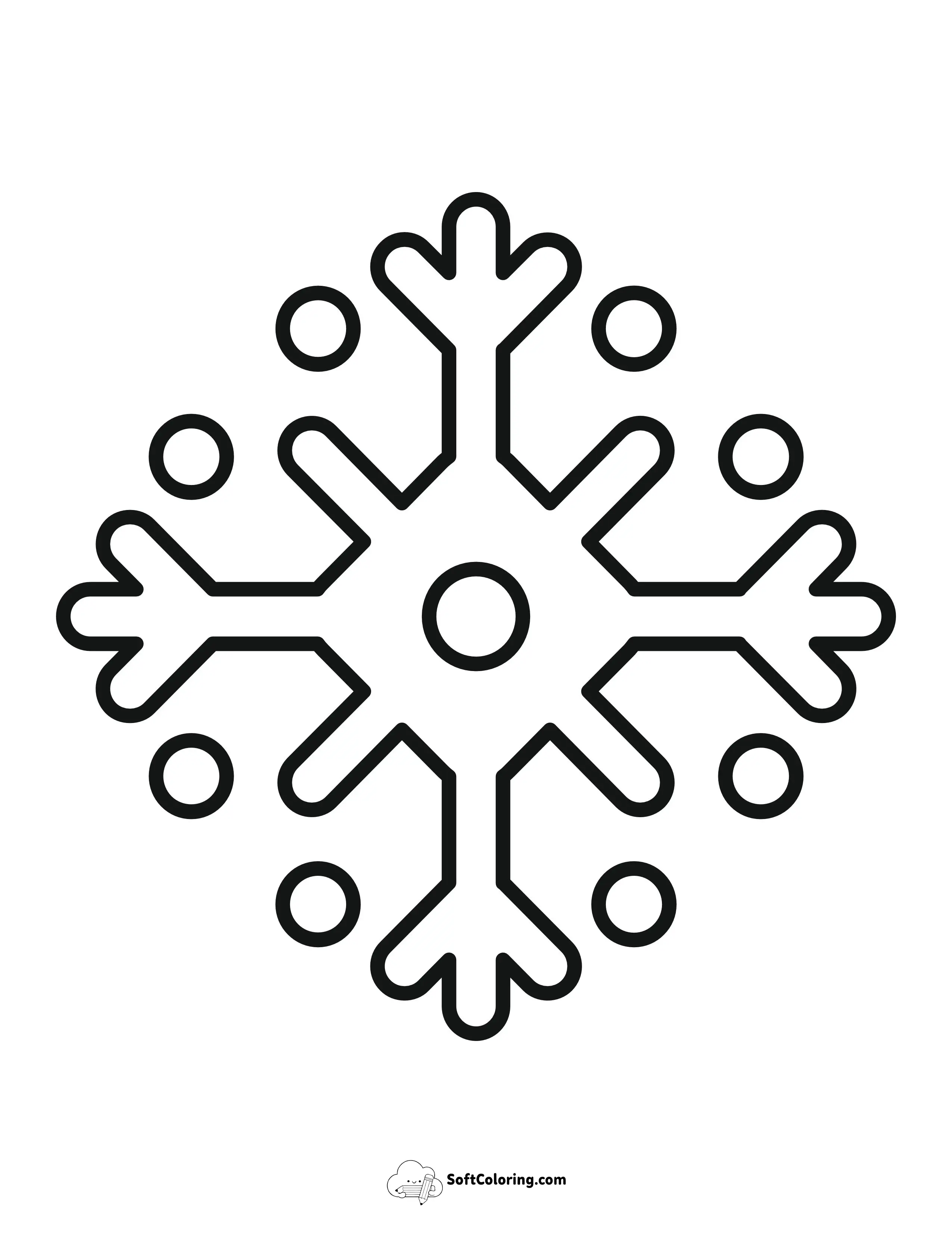 Free Snowflake Coloring Page