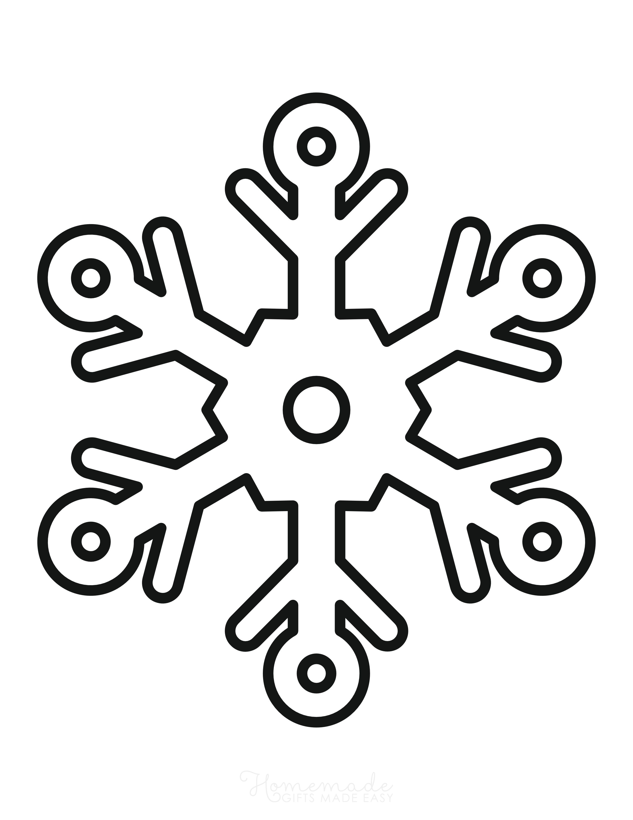 Snowflake Template PDF