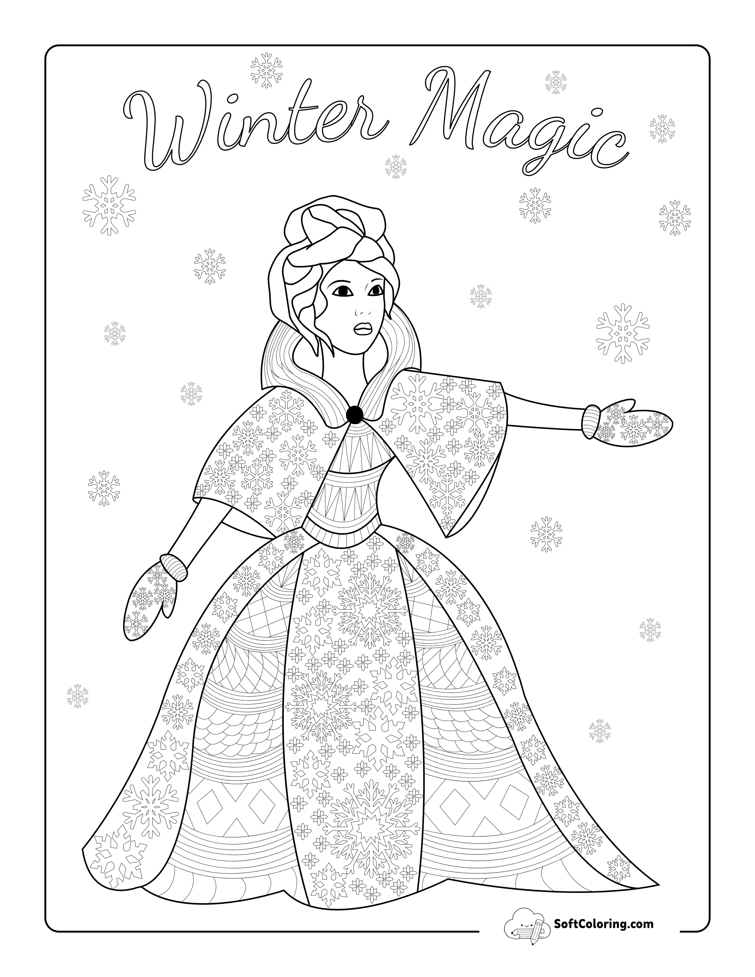 Snow Queen Coloring Page