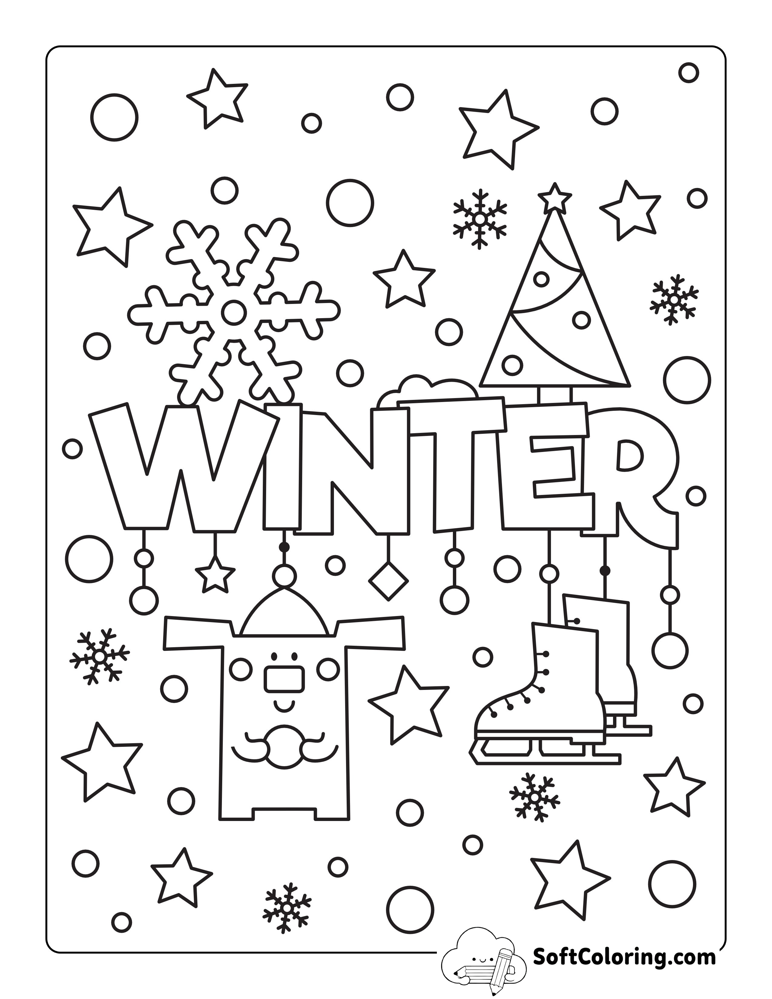 Winter Coloring Page