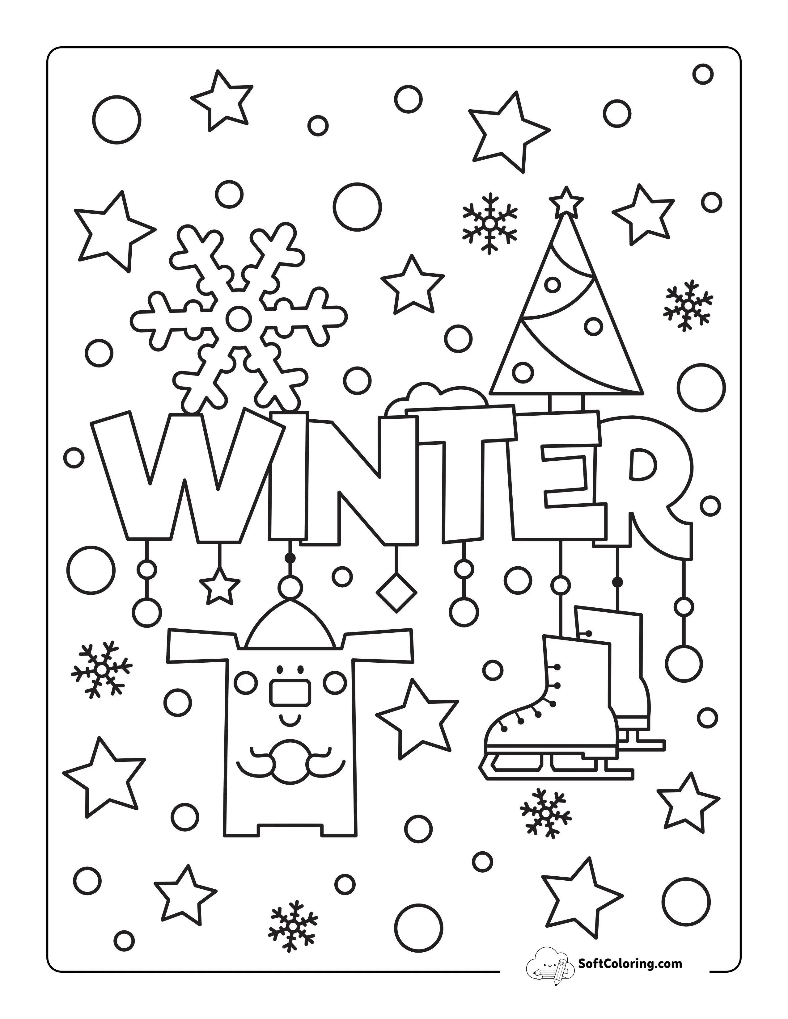 Winter Coloring Page