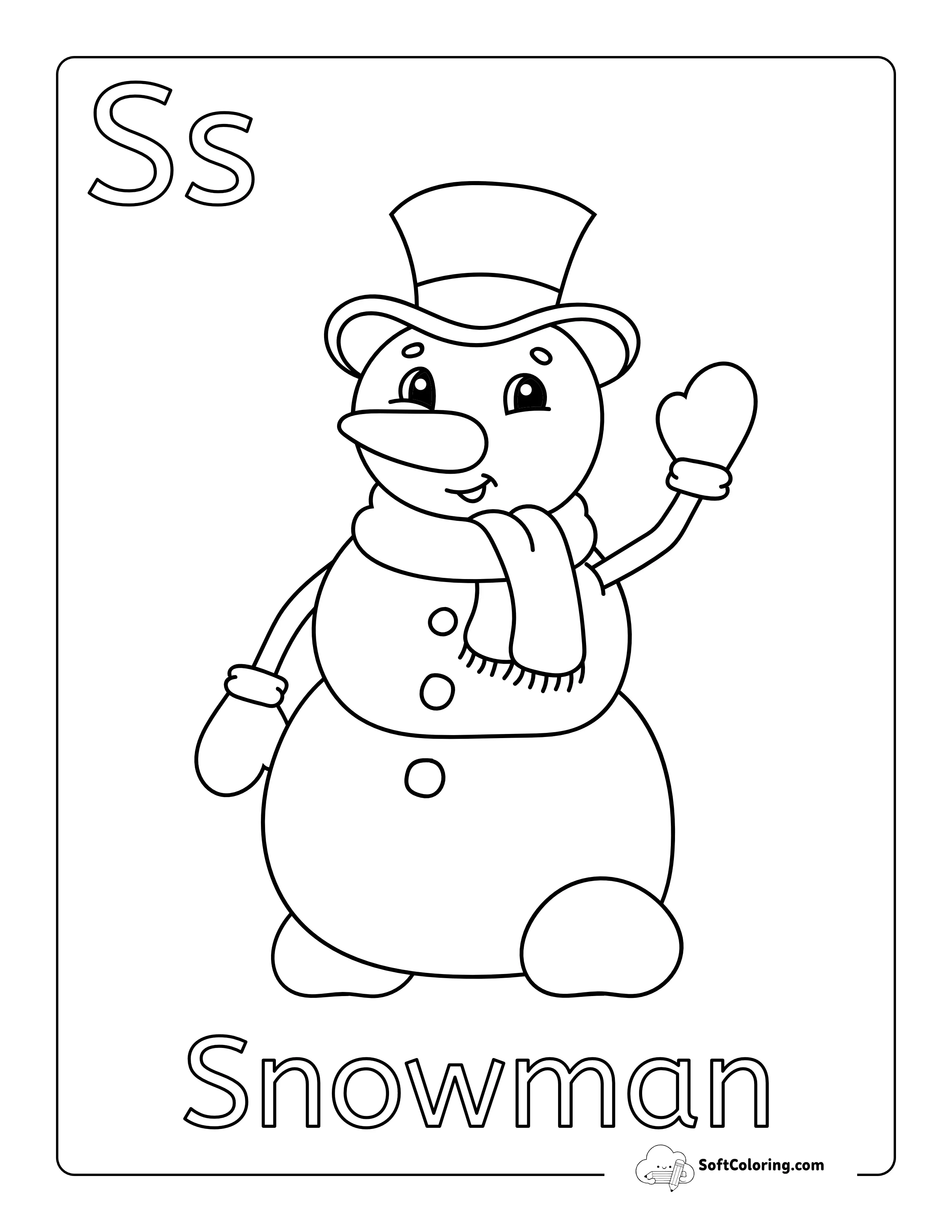 Snowman Waving Hello