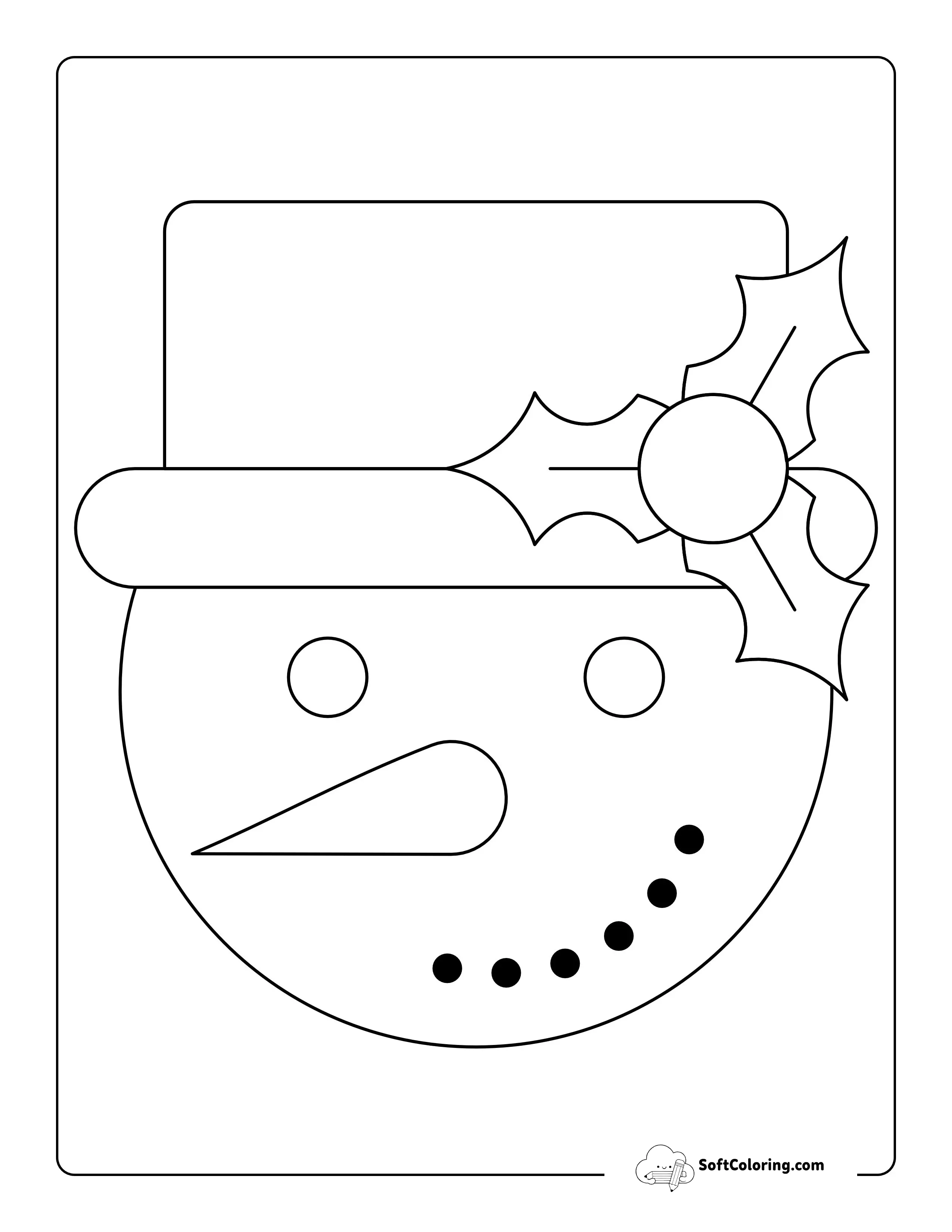 Snowman Mask Template For Kids