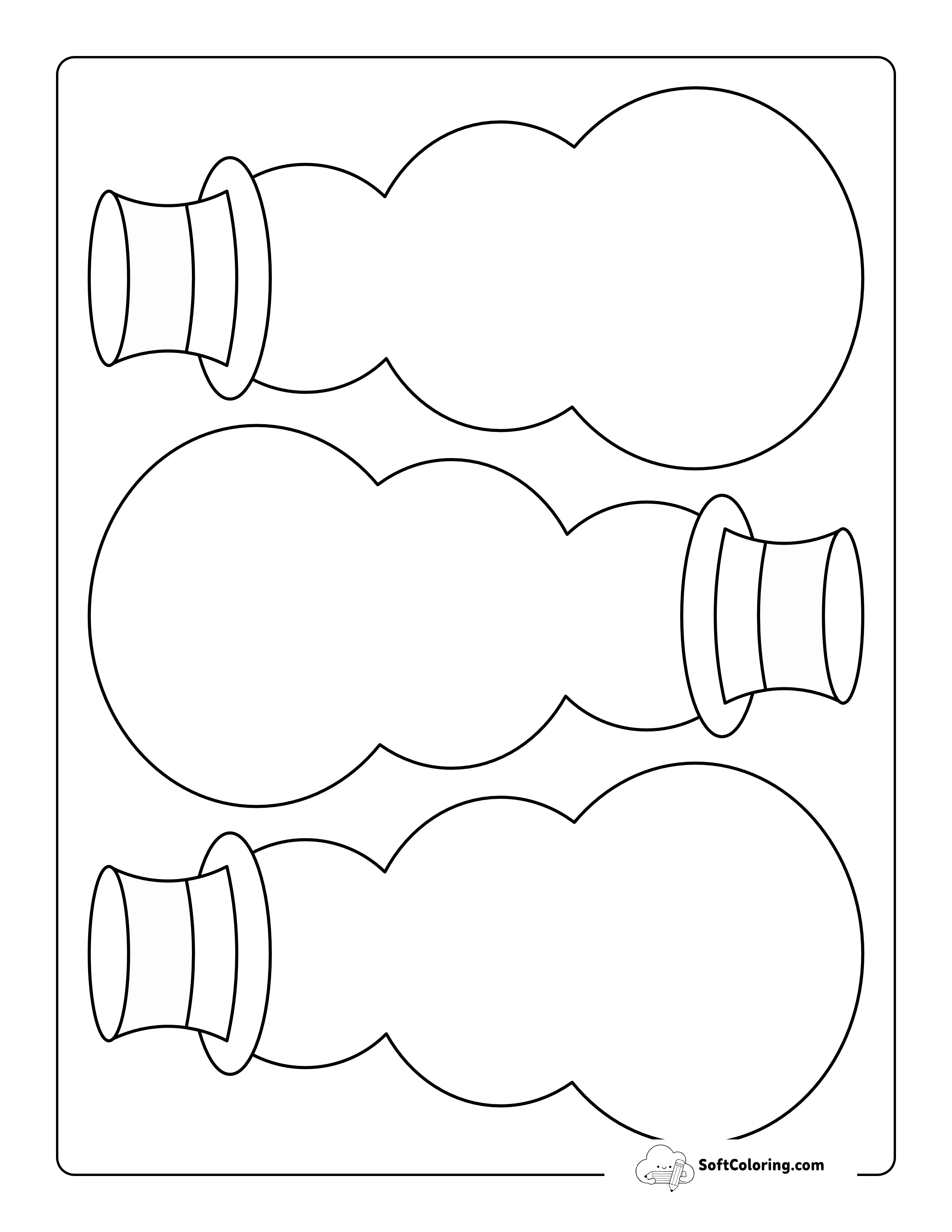 Snowman Outline With Hat - Medium