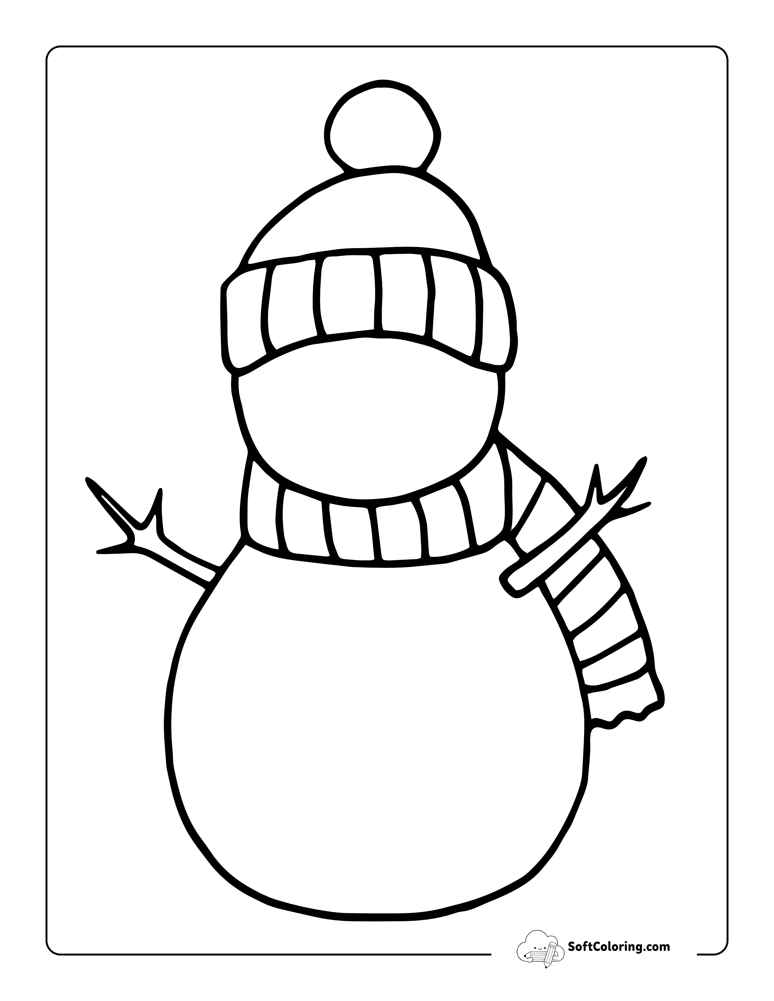 Blank Snowman Template
