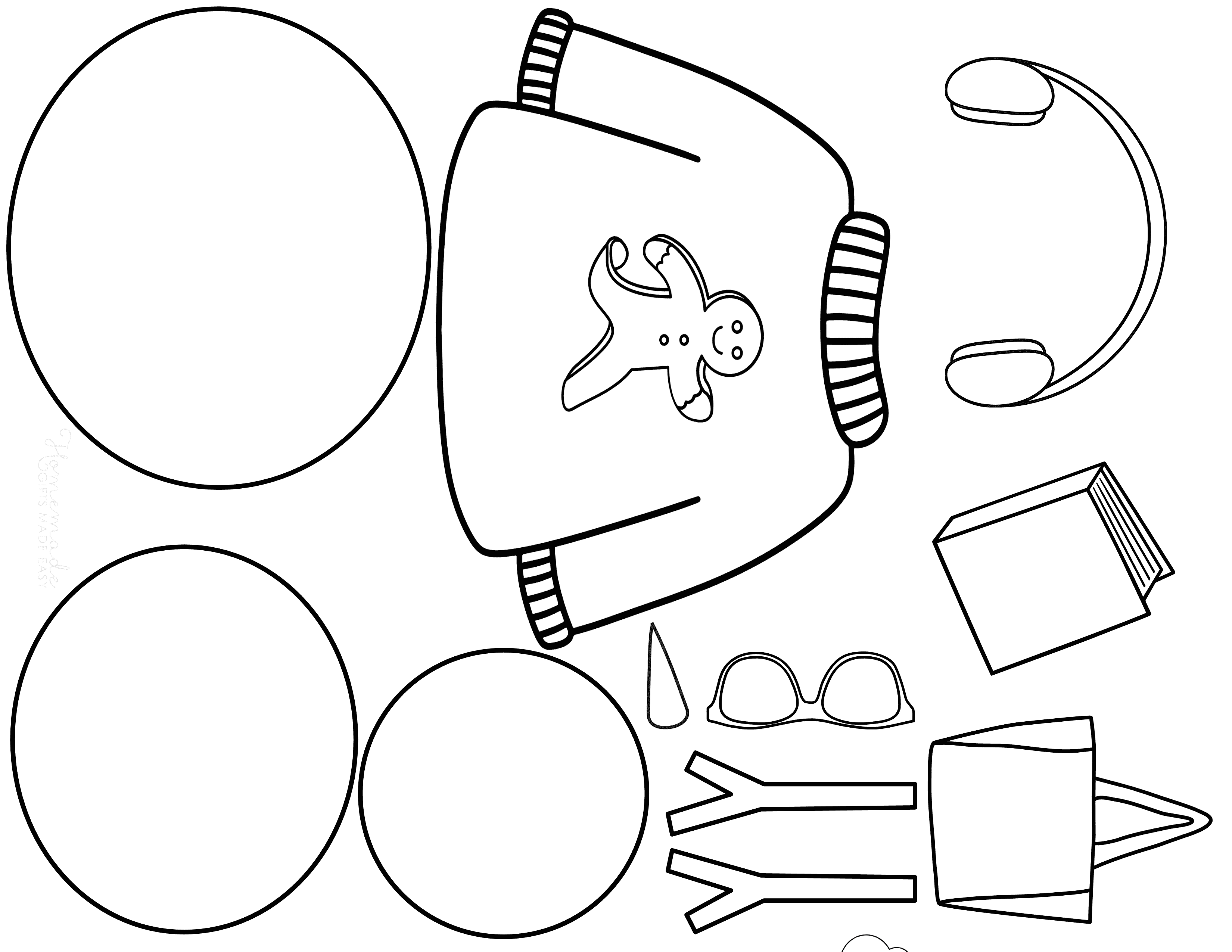 New! Build A Chic Snowman Template