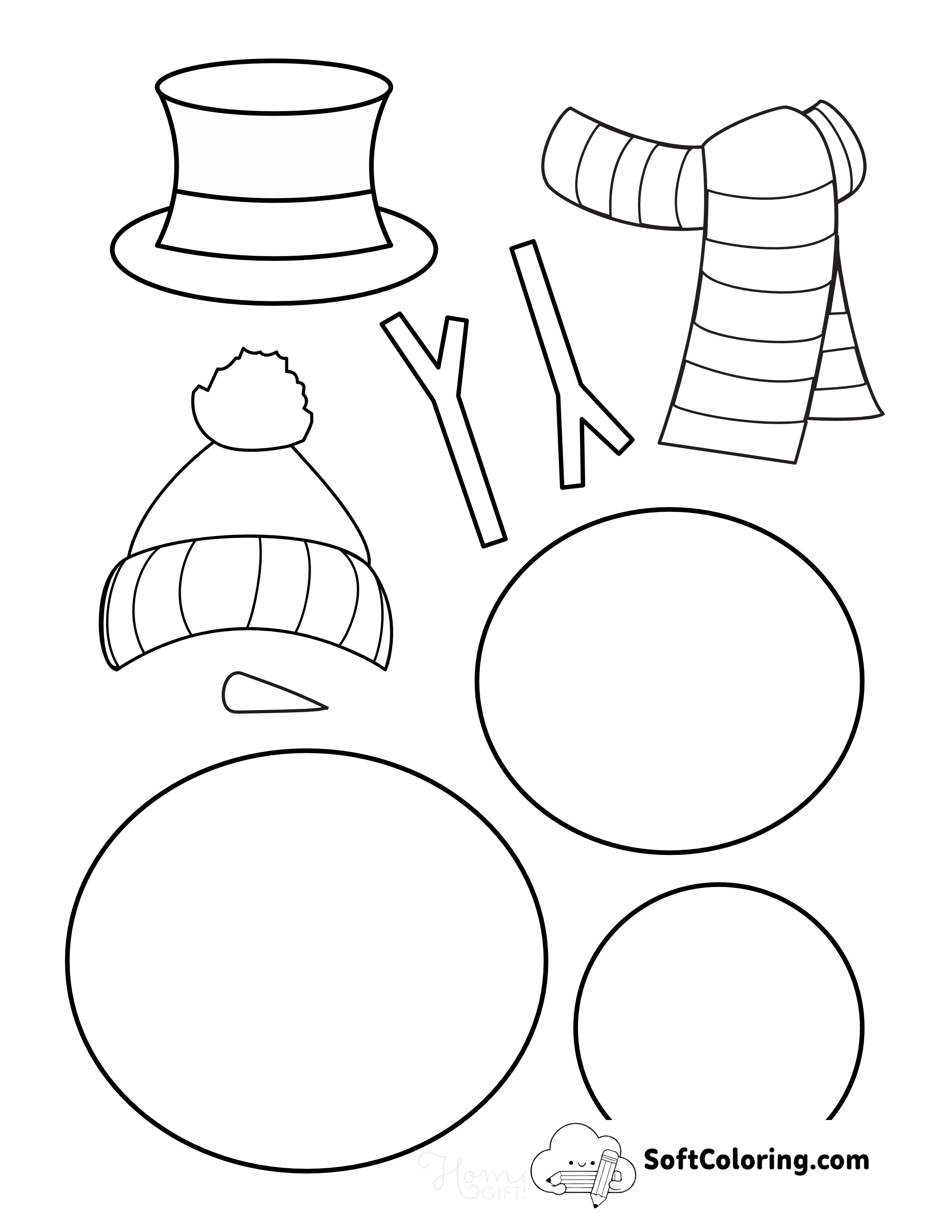 Build Your Own Snowman Template