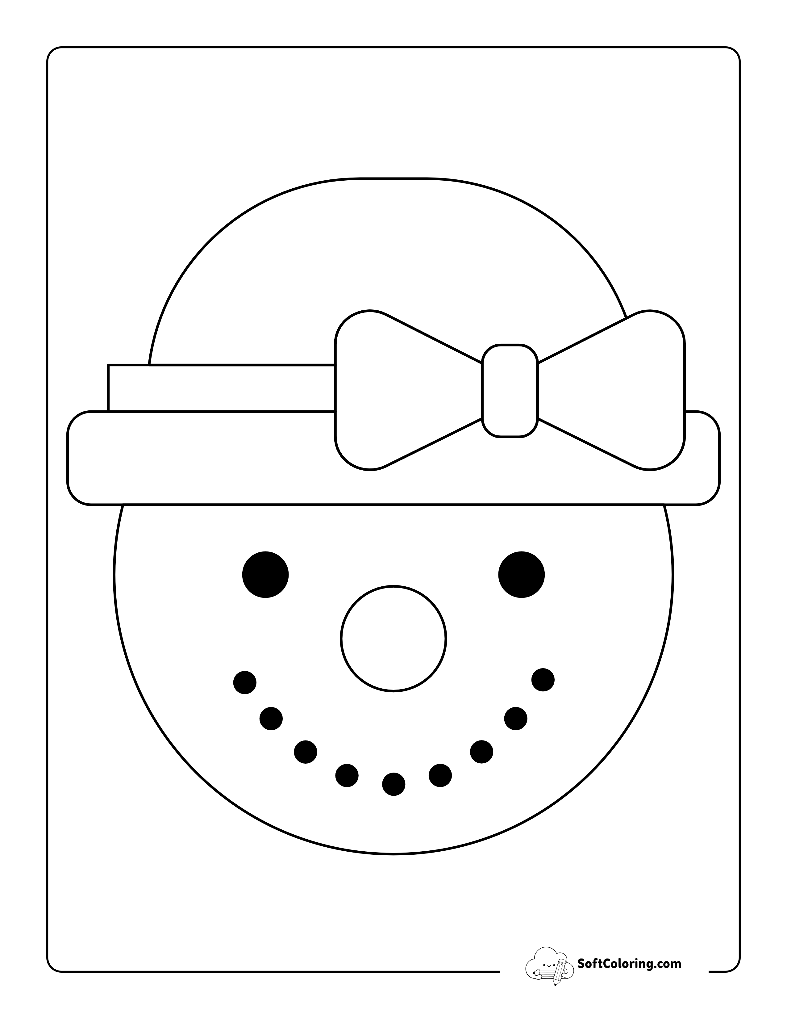 Happy Snowman Face Printable