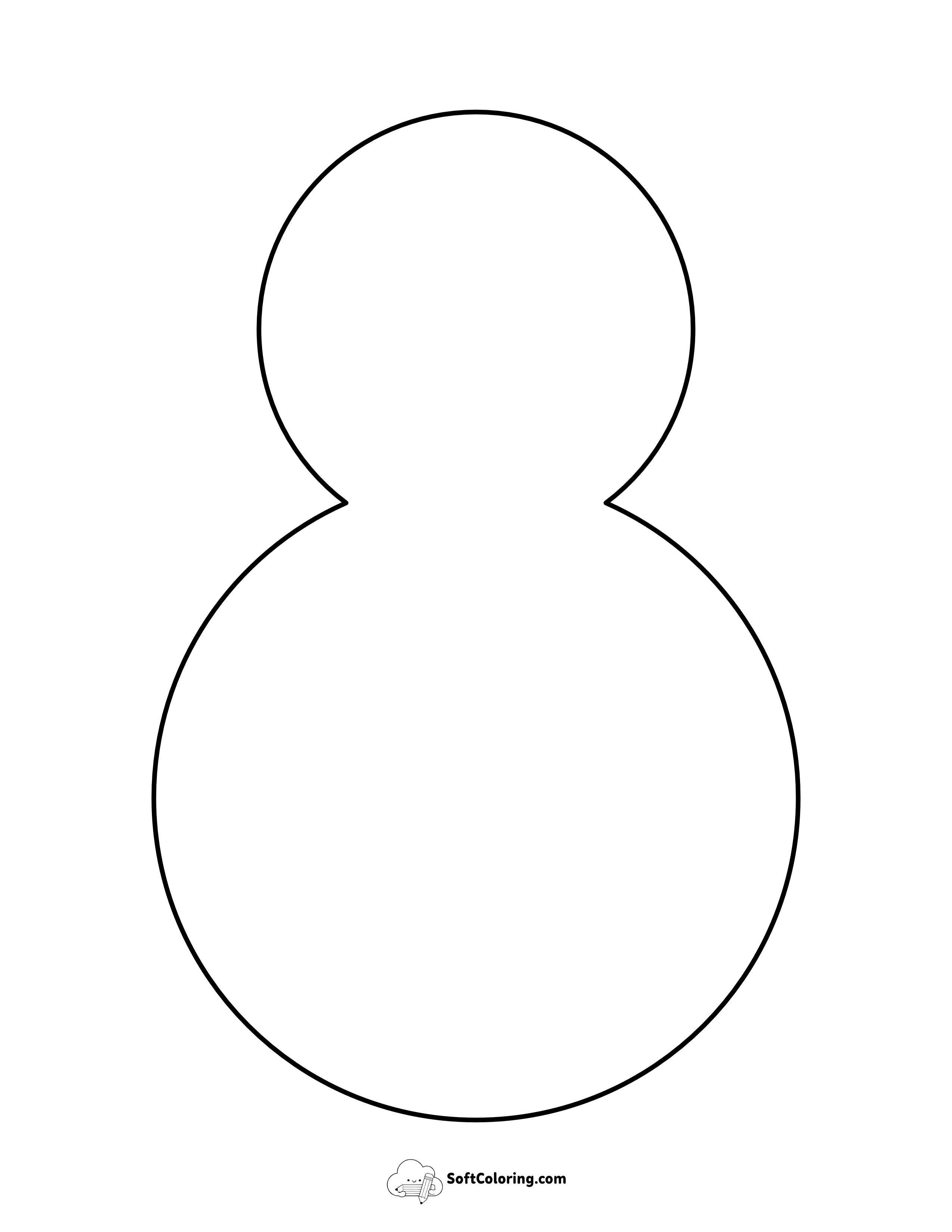 Blank Snowman Template - Large