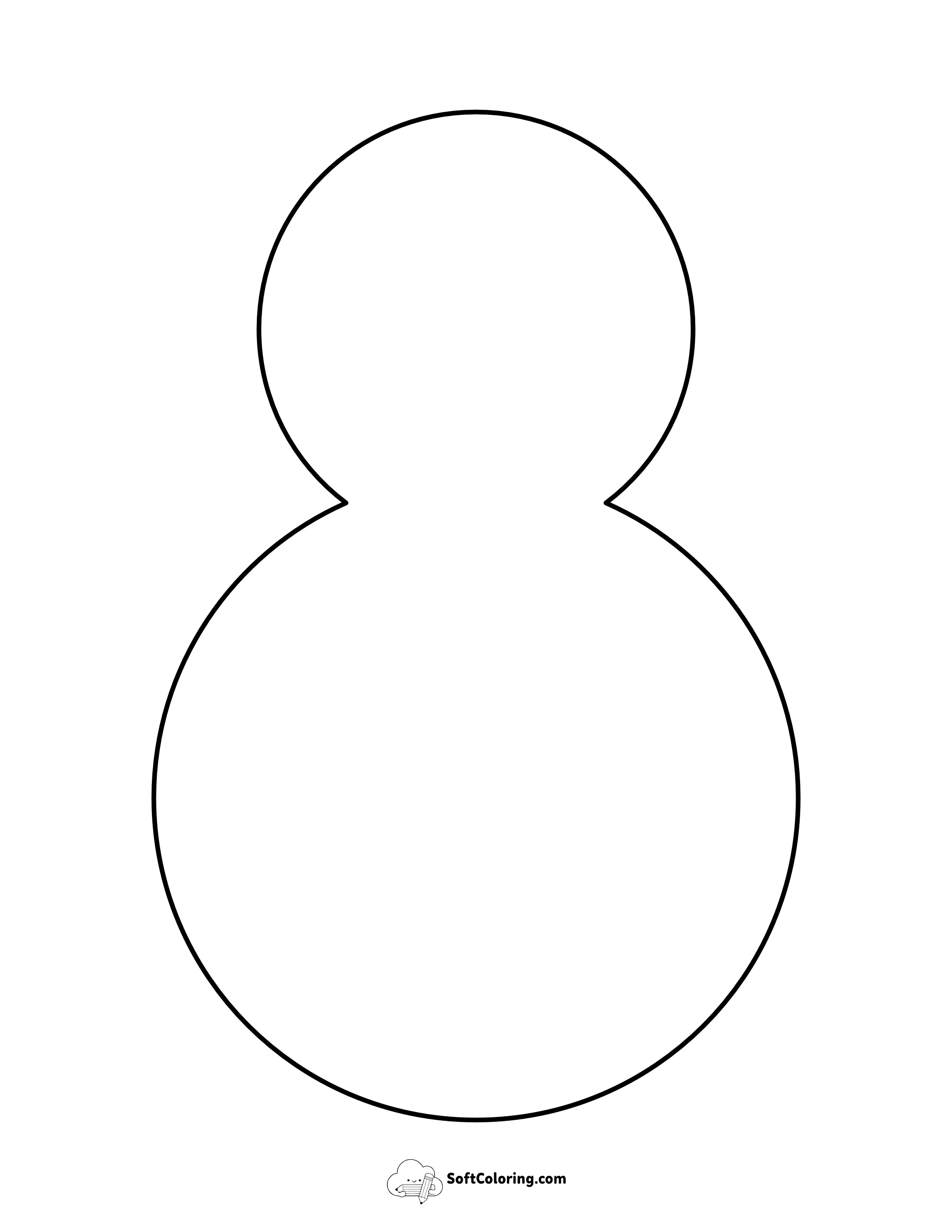 Blank Snowman Template - Large
