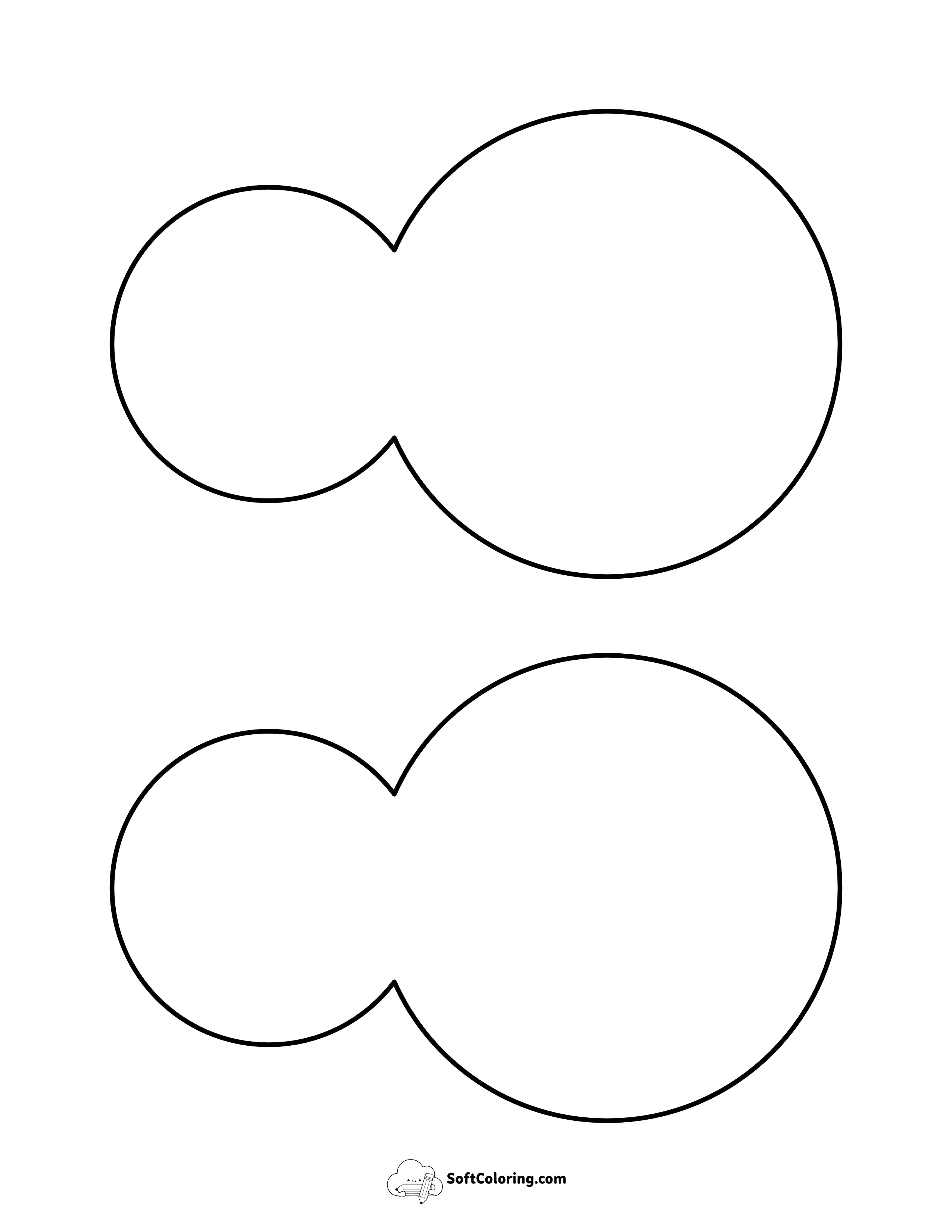 Blank Snowman Template - Medium