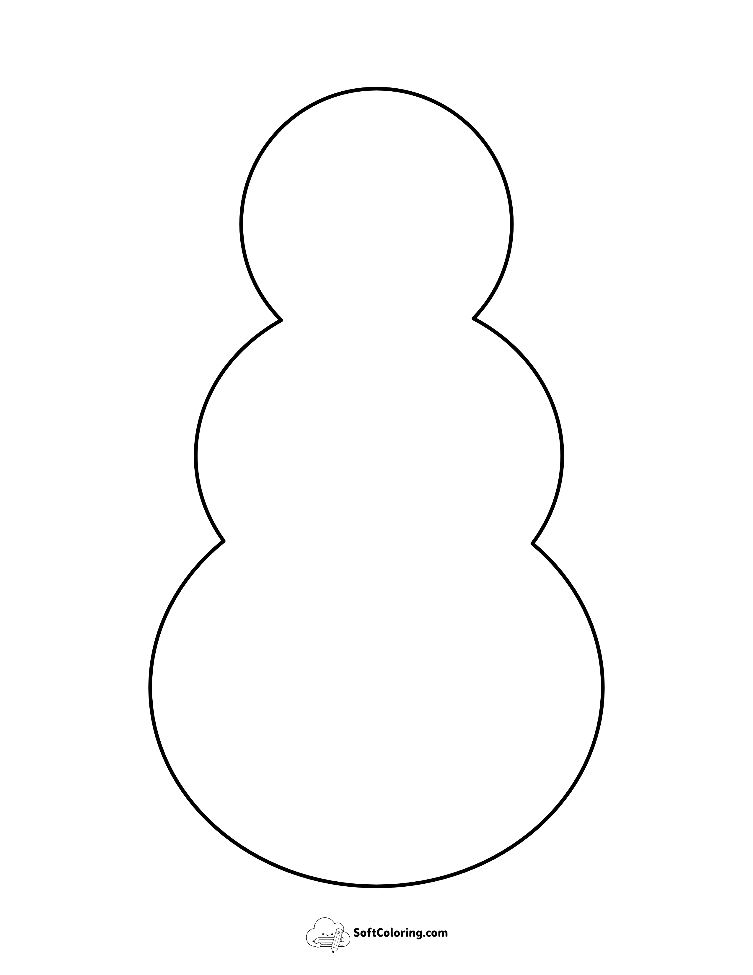 Snowman Outline - Large