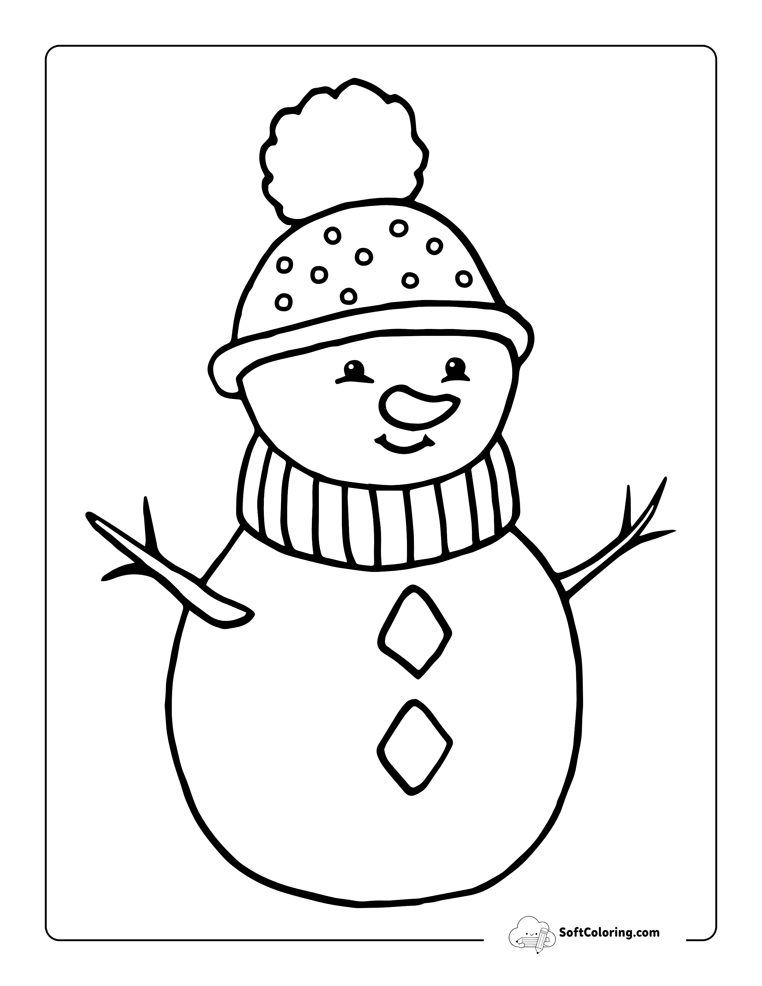 Snowman Coloring Page